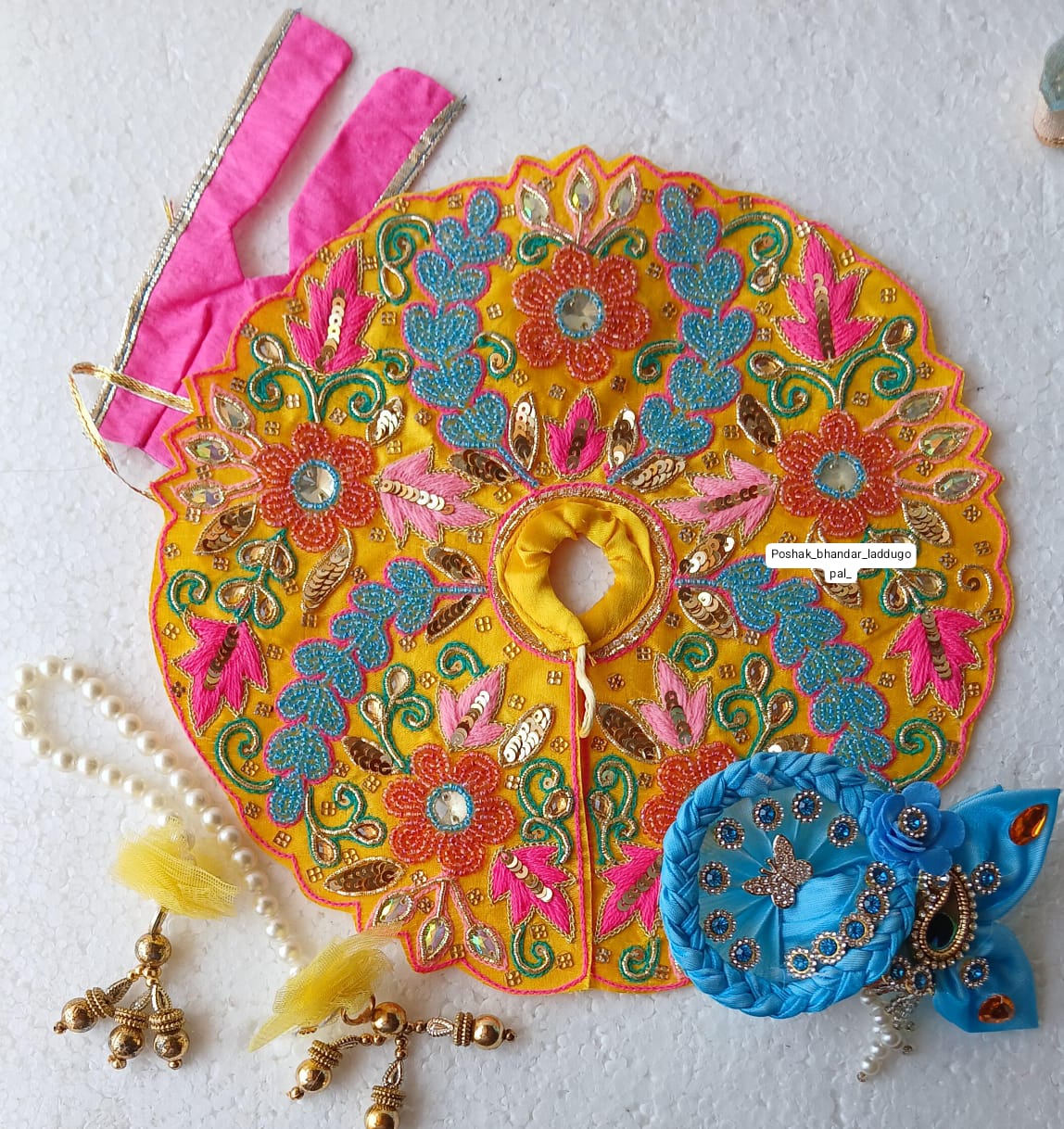 Handmade Heavy Handwork Laddu Gopal Dress | Designer Kanha Ji Poshak for Janmashtami | Fancy Bal Gopal & Krishna Ji Dress