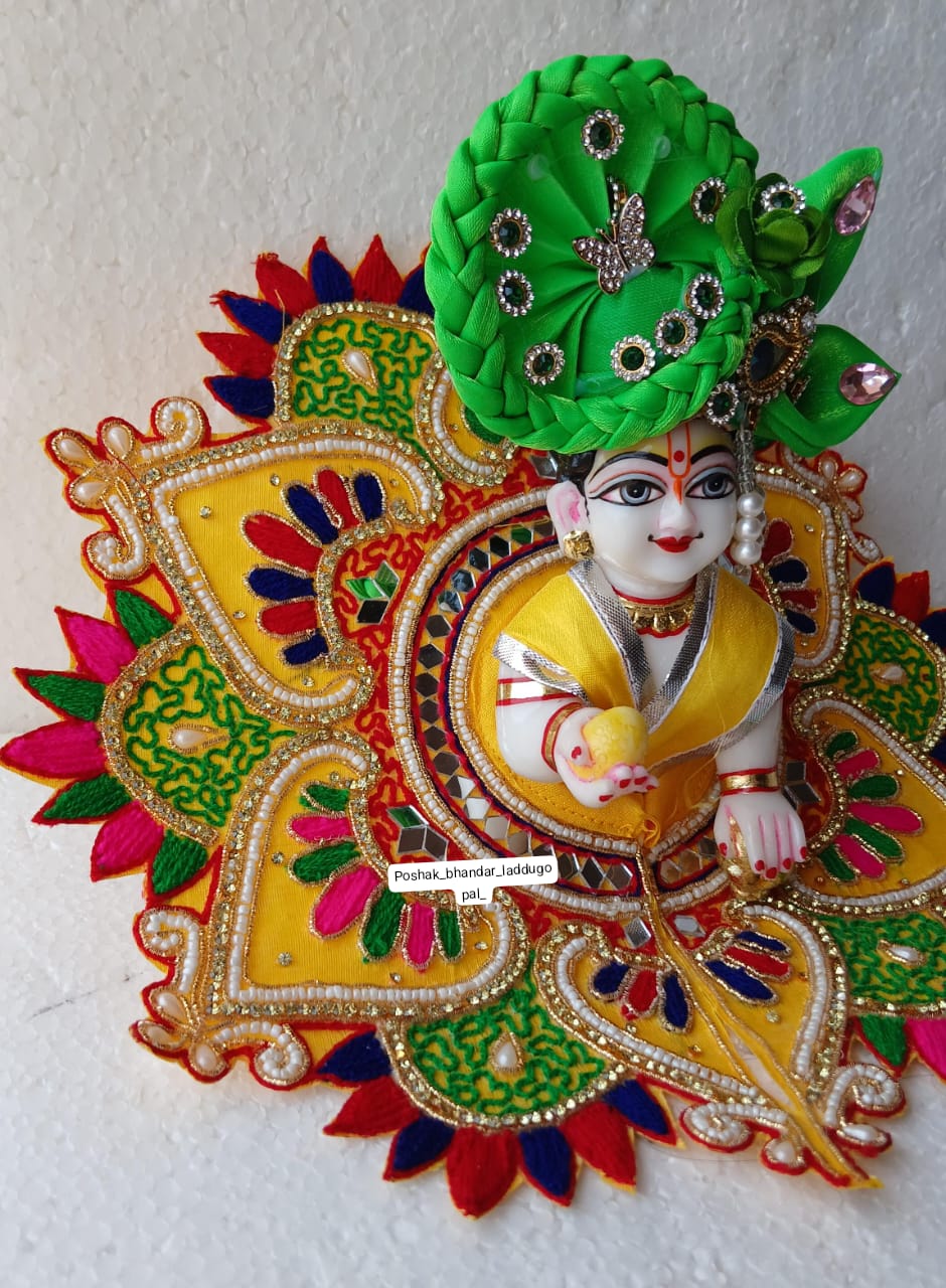 Handmade Designer Laddu Gopal Dress | Fancy Kanha Ji Poshak for Janmashtami | Bal Gopal & Krishna Ji Dress - Perfect for Festivals