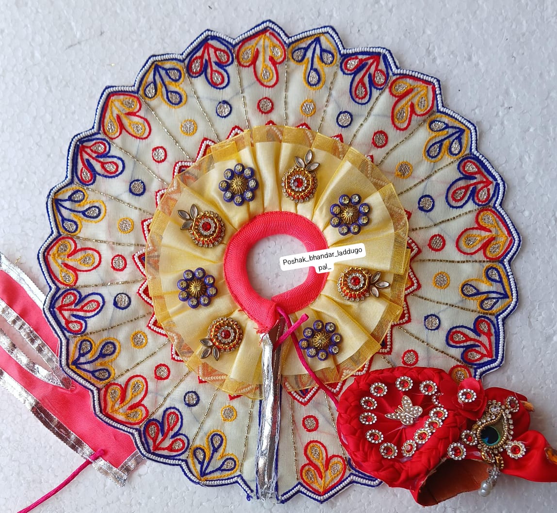 Handmade Designer Laddu Gopal Dress with Pagdi | Fancy Kanha Ji Poshak for Janmashtami | Bal Gopal & Krishna Ji Dress Collection