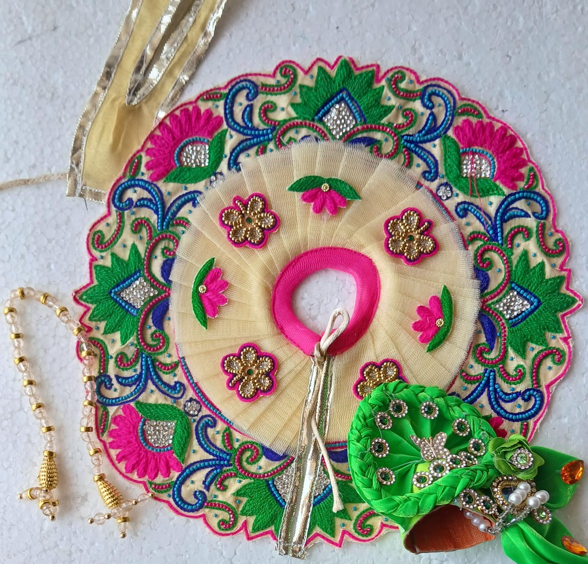 Handmade Designer Laddu Gopal Dress - Fancy Kanha Ji Poshak for Janmashtami | Bal Gopal & Krishna Ji Dress - Perfect Festival Attire