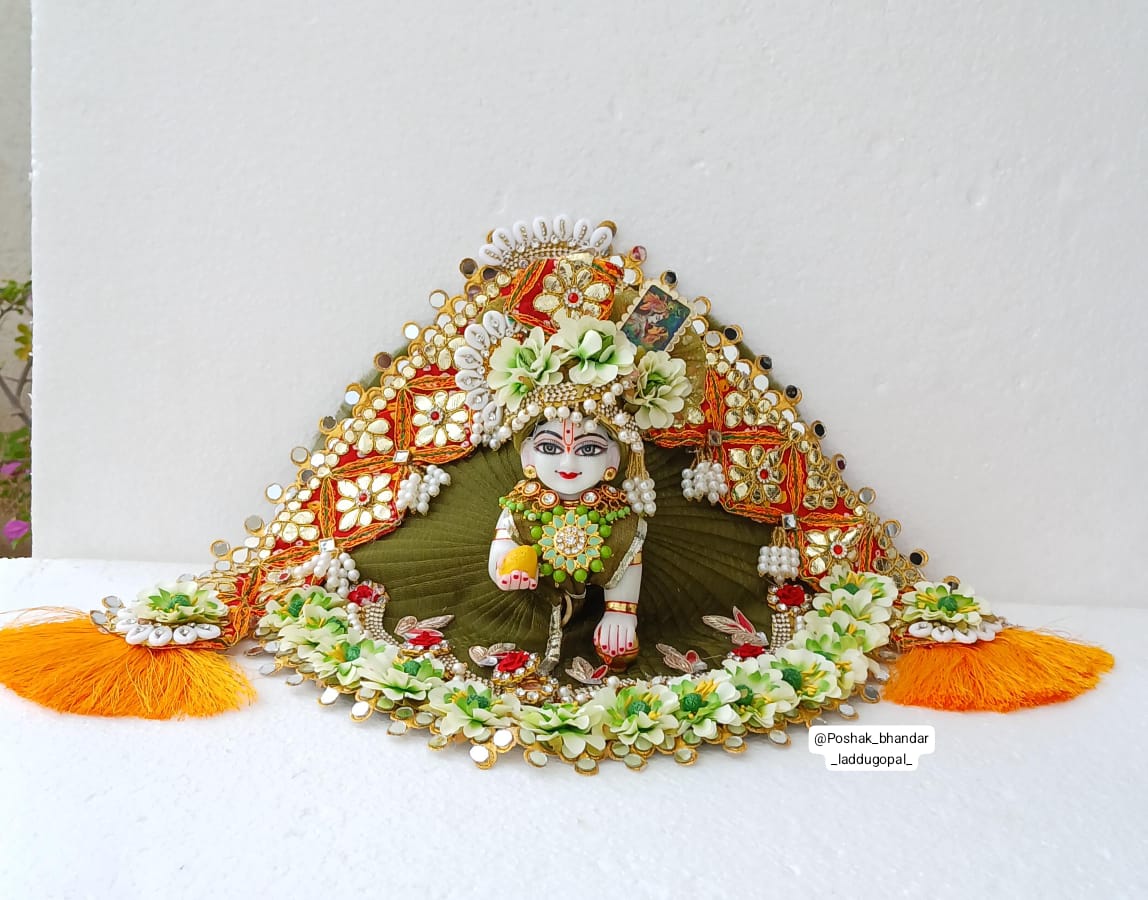 Handmade Samrat Dress with Pagdi - Designer Laddu Gopal Dress, Kanha Ji Poshak, Bal Gopal Dress for Janmashtami Festival