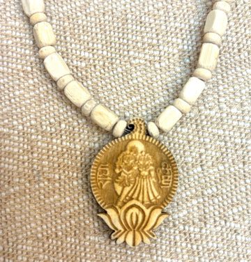 Handmade Chandan Tulsi Mala with Radhe Krishna Pendant - Perfect for Men & Women | Designer Laddu Gopal Dress & Kanha Ji Poshak for Janmashtami