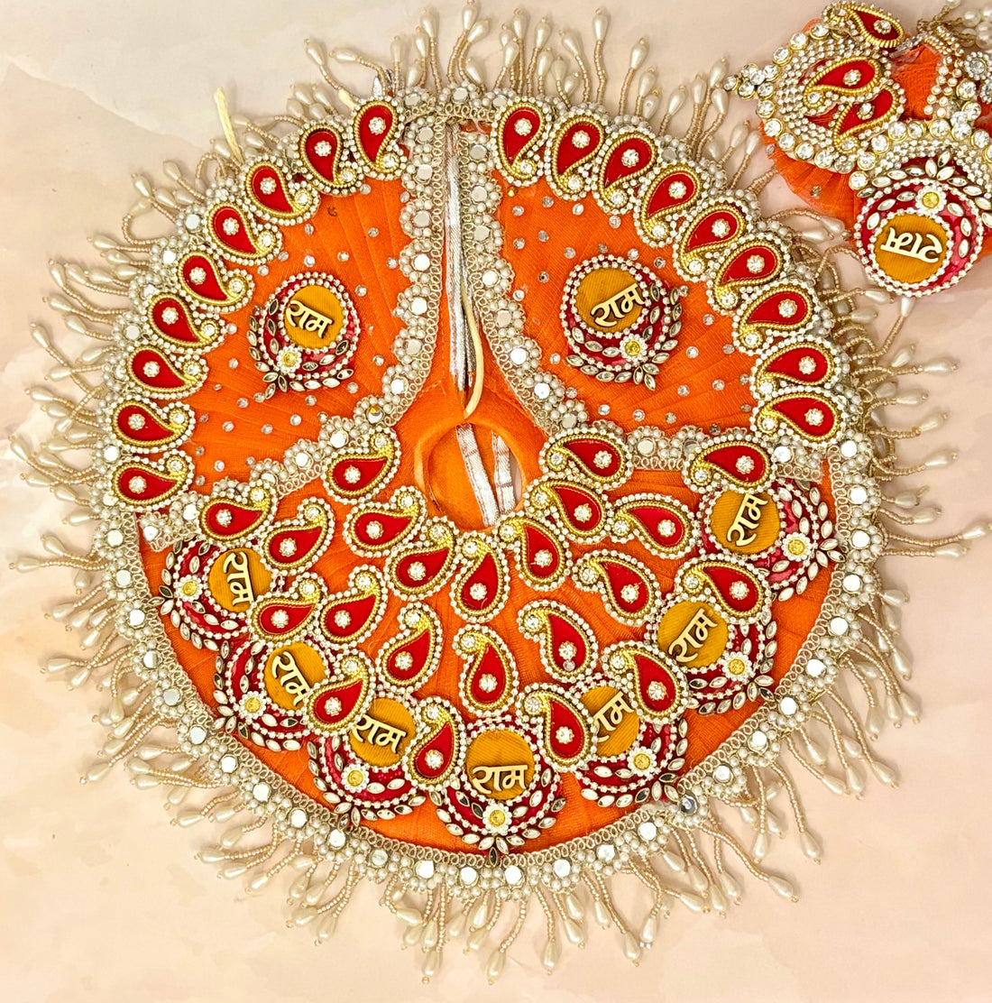Handmade Kesari Roop Laddu Gopal Dress - Designer Kanha Ji Poshak for Janmashtami, Fancy Bal Gopal Dress, Krishna Ji Dress