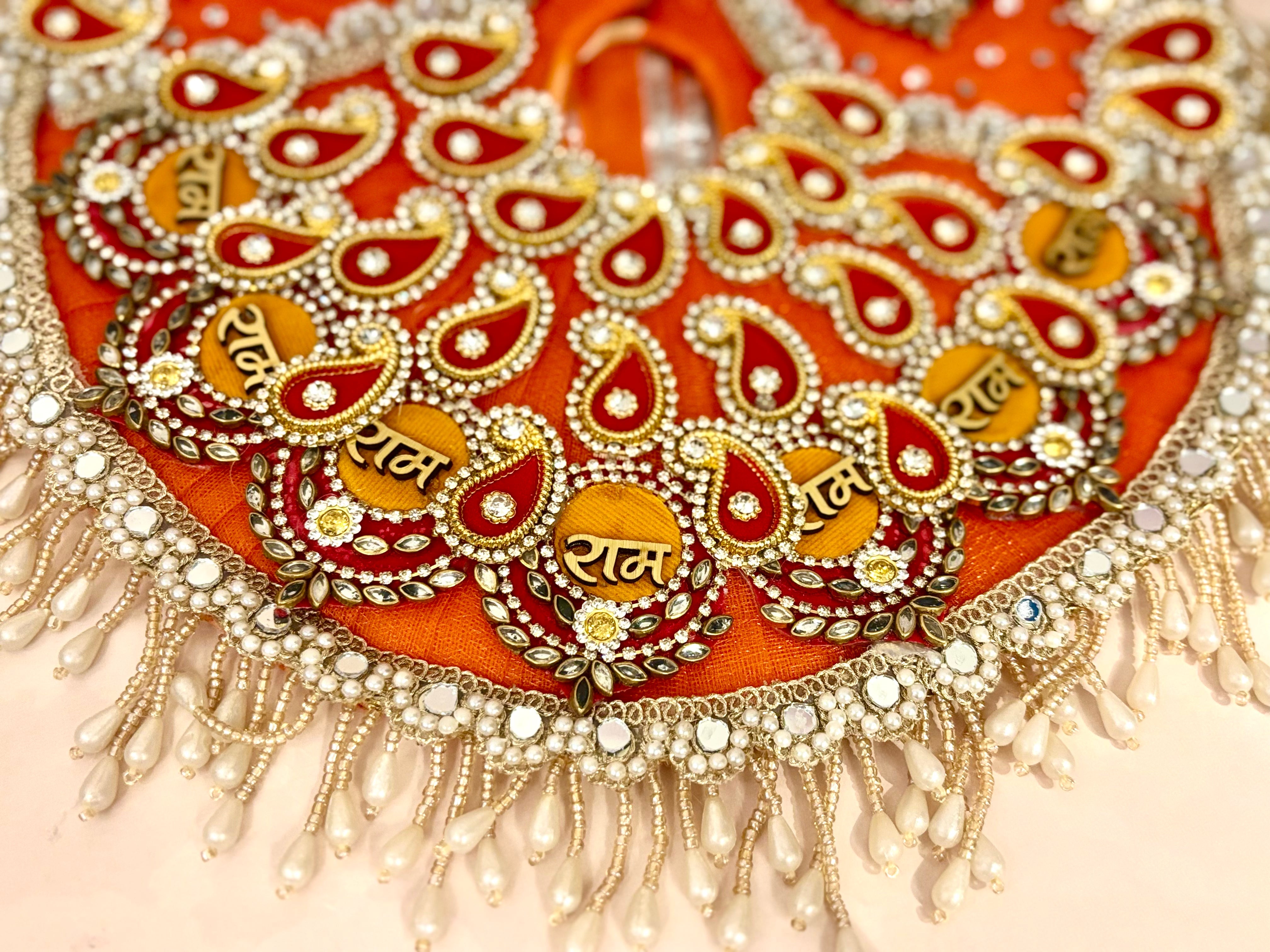 Handmade Kesari Roop Laddu Gopal Dress - Designer Kanha Ji Poshak for Janmashtami, Fancy Bal Gopal Dress, Krishna Ji Dress