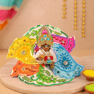 Handmade Multi-Colour Laddu Gopal Dress | Designer Kanha Ji Poshak for Janmashtami | Fancy Bal Gopal Dress & Krishna Ji Outfit