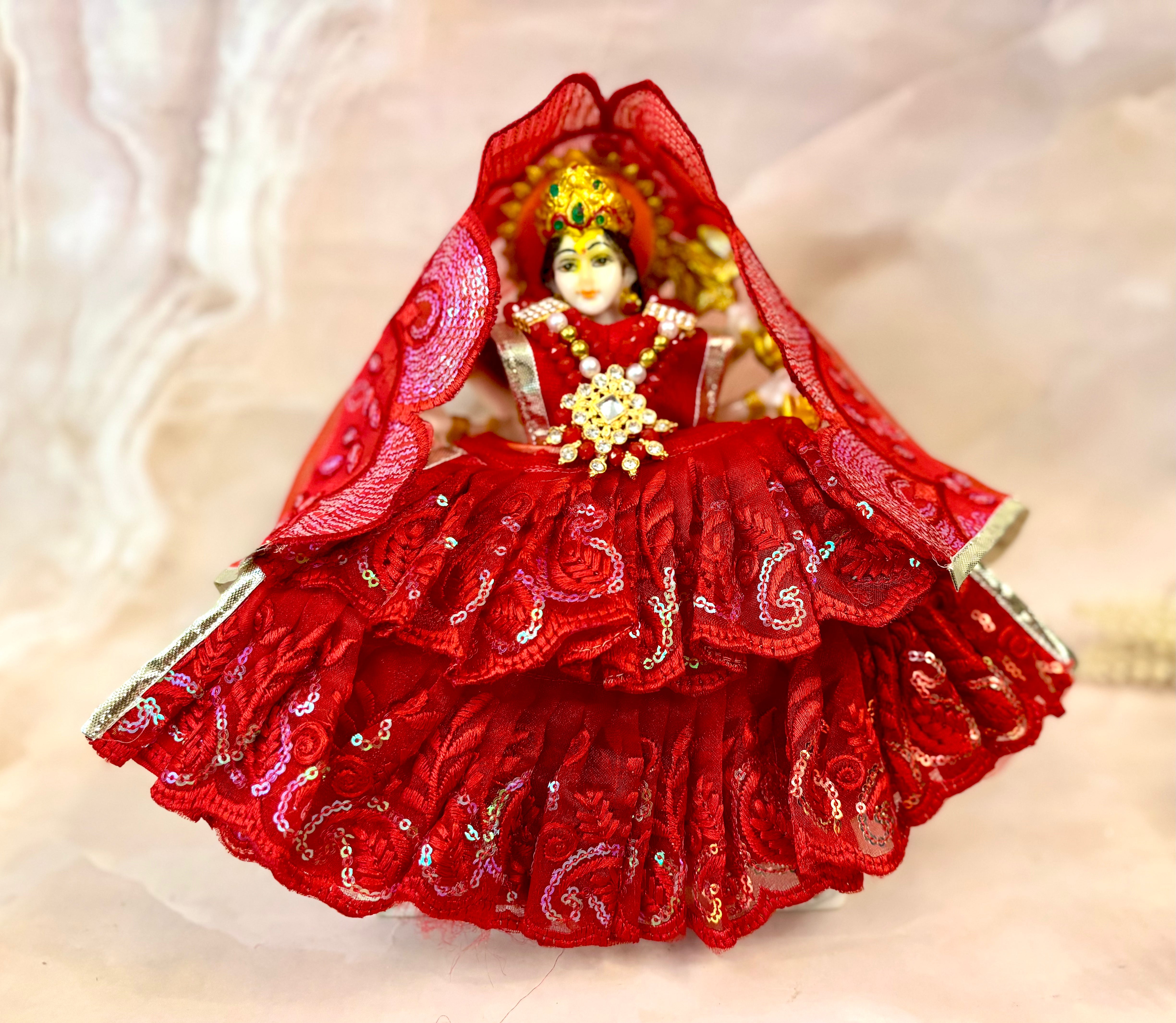 Handmade Divya Sindoor Laddu Gopal Dress - Designer Kanha Ji Poshak for Janmashtami, Fancy Bal Gopal & Krishna Ji Dress