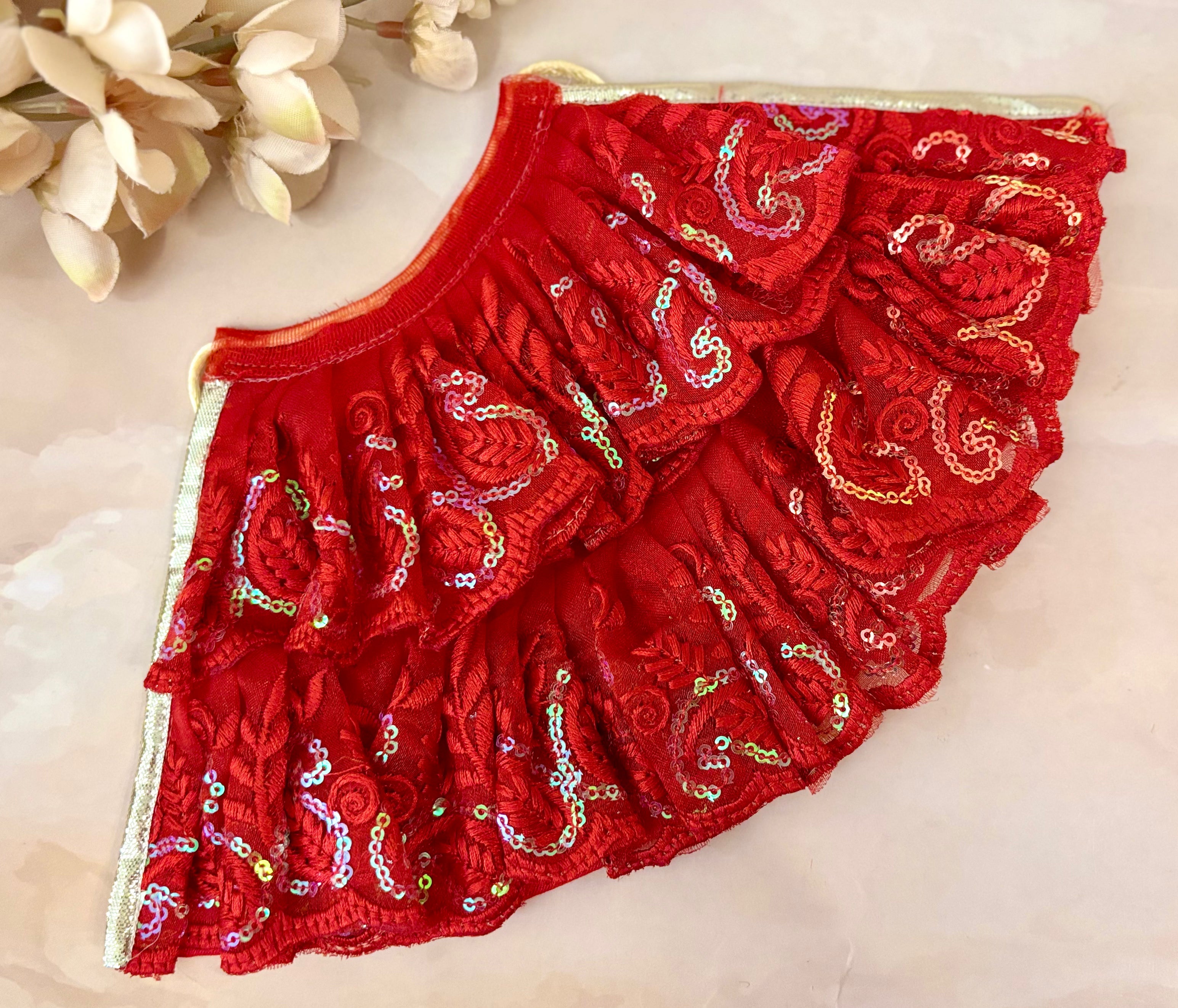 Handmade Divya Sindoor Laddu Gopal Dress - Designer Kanha Ji Poshak for Janmashtami, Fancy Bal Gopal & Krishna Ji Dress