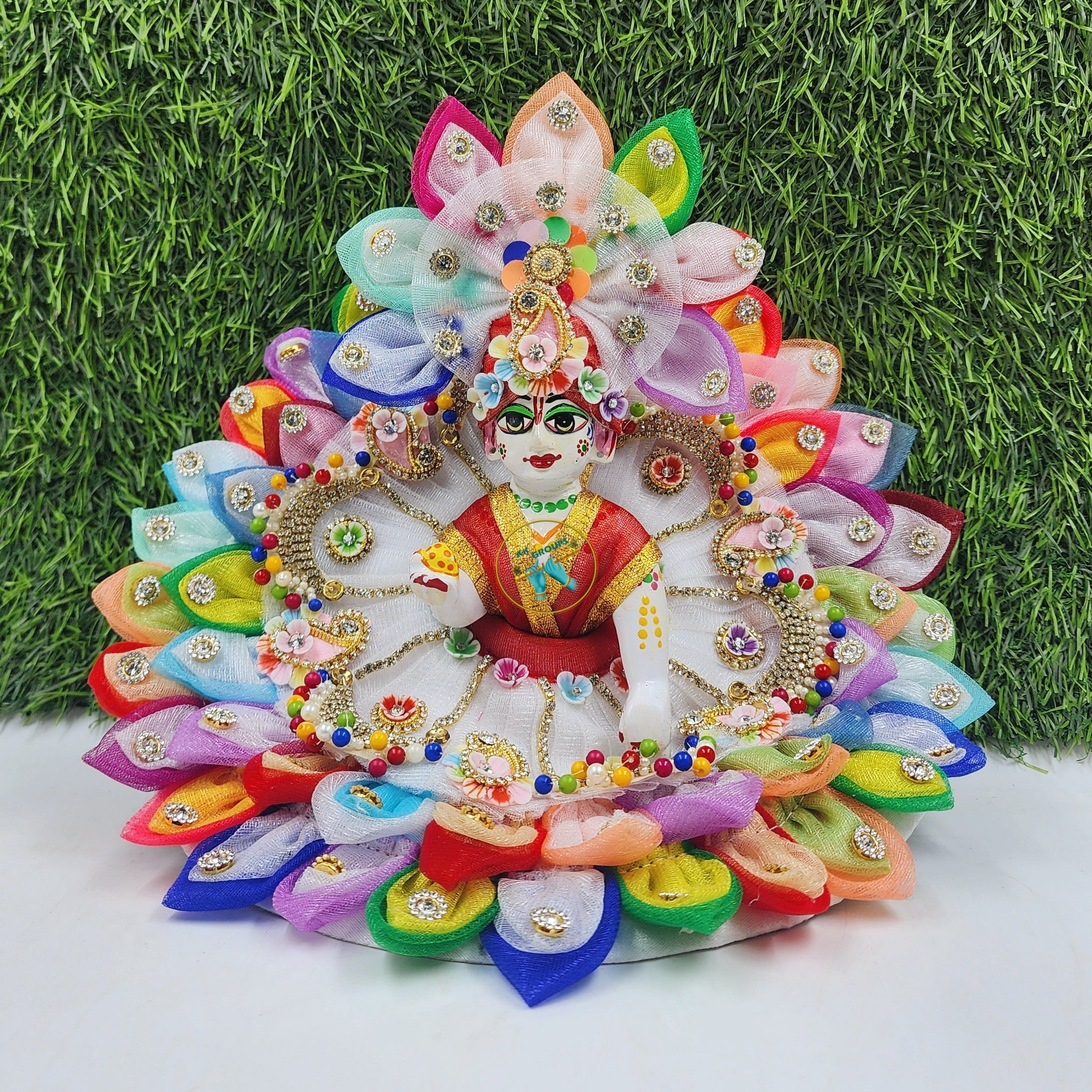 Designer Laddu Gopal Dress for Festivals | Fancy Kanha Ji Poshak | Comfortable Bal Gopal Dress for Janmashtami, Holi, Diwali (Size 0-6)