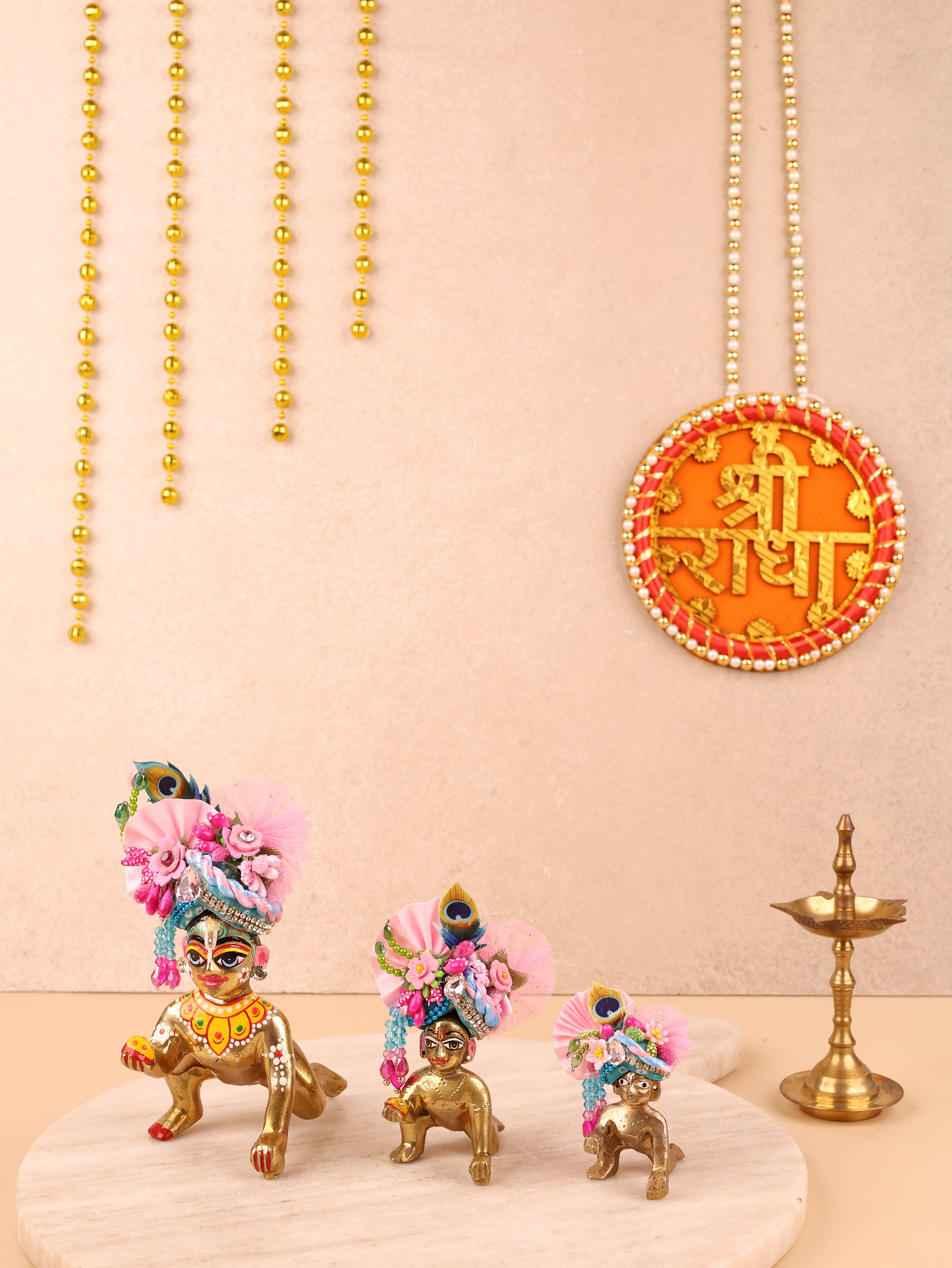 Handmade Light Blue Mulmul Cotton Laddu Gopal Dress | Designer Kanha Ji Poshak for Janmashtami | Fancy Bal Gopal Dress & Krishna Ji Outfit