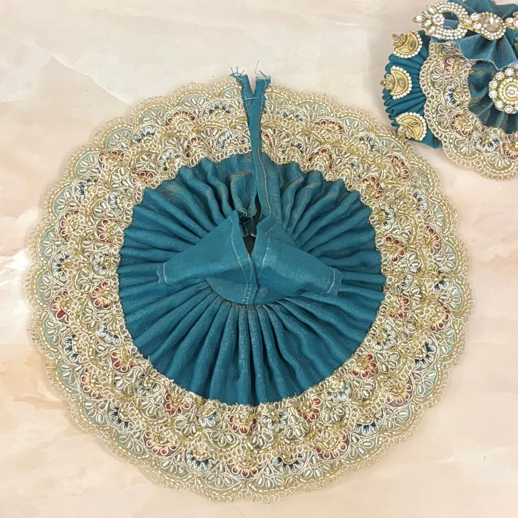 Handmade Rajvibhusa Laddu Gopal Dress - Designer Kanha Ji Poshak, Fancy Bal Gopal Dress for Janmashtami Celebrations, Krishna Ji Dress