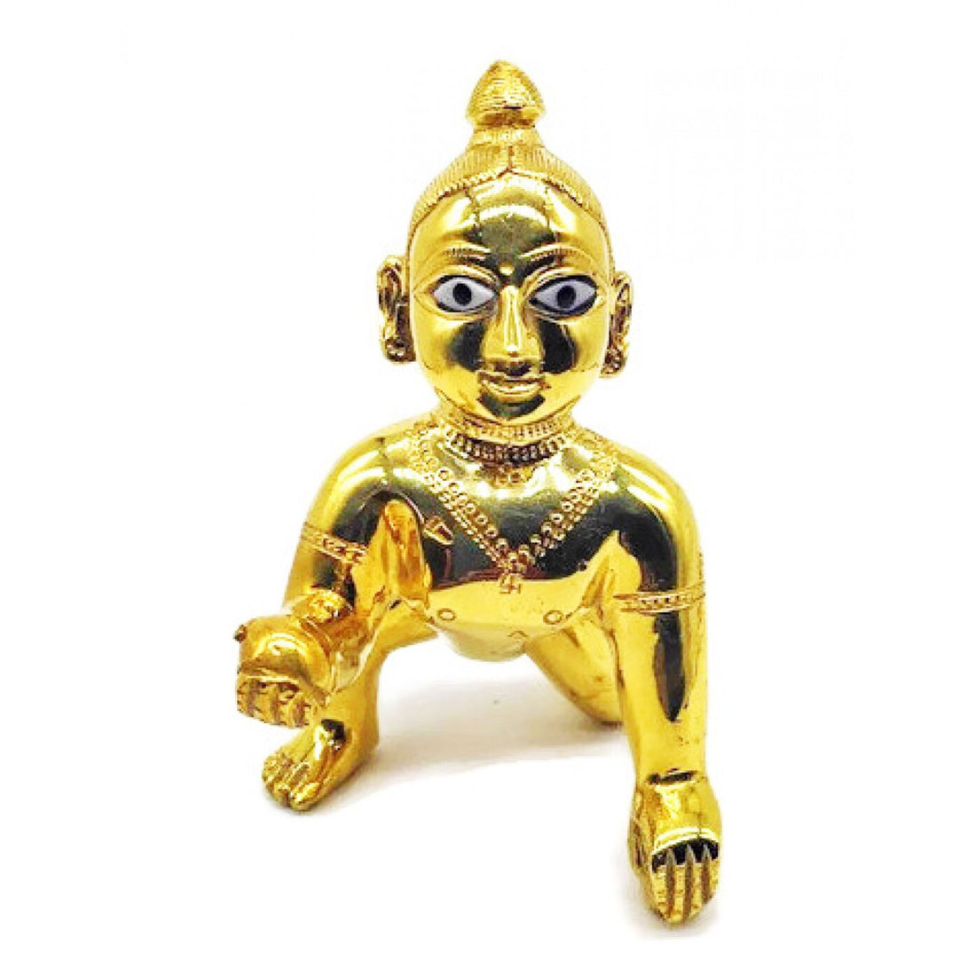 Beautiful Handmade Laddu Gopal Dress with White Flowers | Designer Kanha Ji Poshak for Janmashtami | Comfortable & Unique Bal Gopal Dress (Size 0-6)