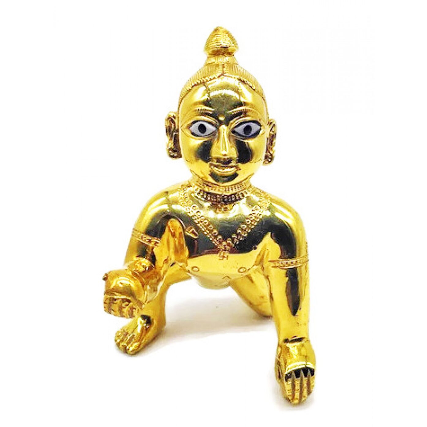 Beautiful Handmade Laddu Gopal Dress with White Flowers | Designer Kanha Ji Poshak for Janmashtami | Comfortable & Unique Bal Gopal Dress (Size 0-6)