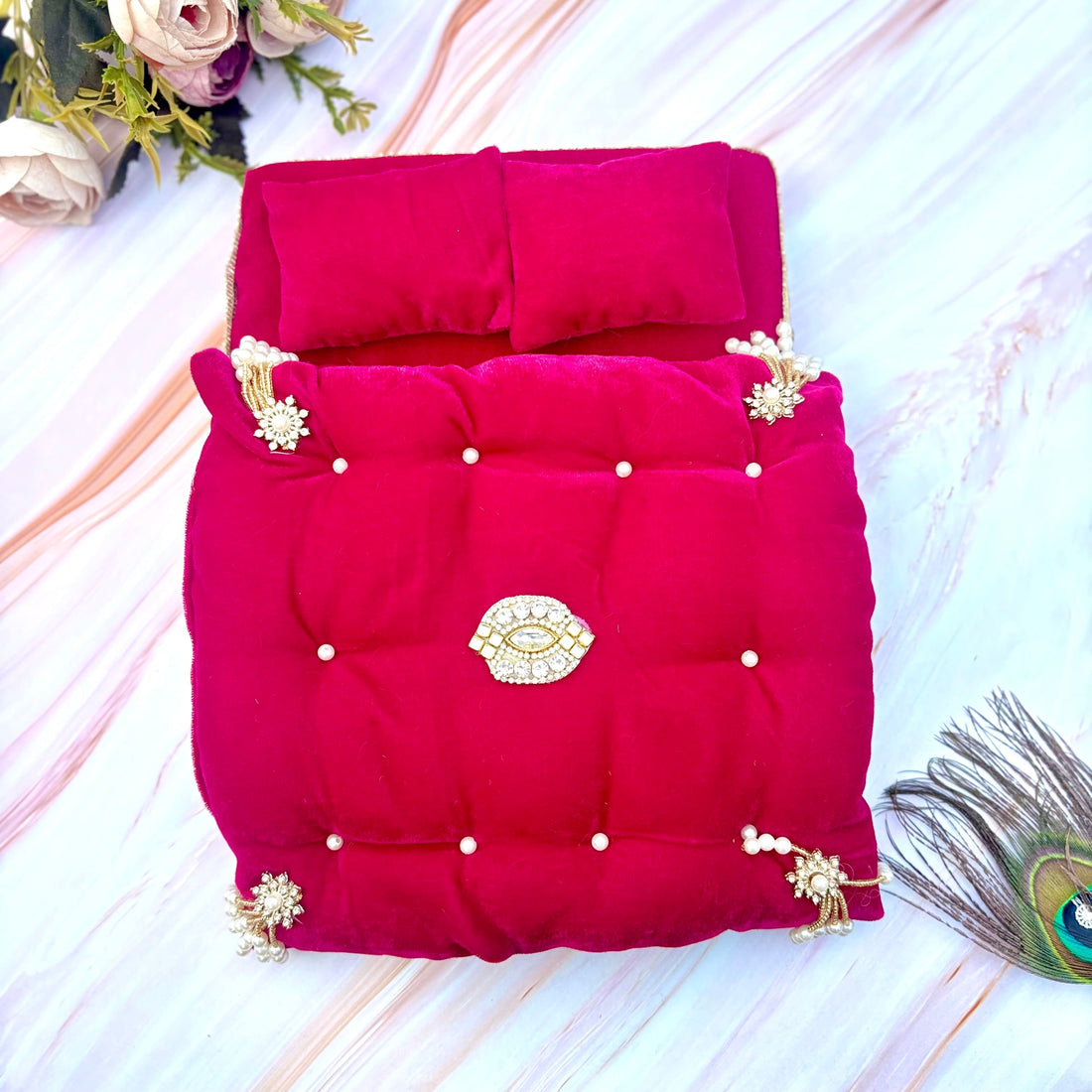 Gulabshayan Velvet Laddu Gopal Bedding Set
