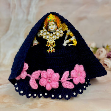 Handmade Neelpushpi Woollen Laddu Gopal Dress | Designer Kanha Ji Poshak for Janmashtami | Fancy Bal Gopal & Krishna Ji Dress