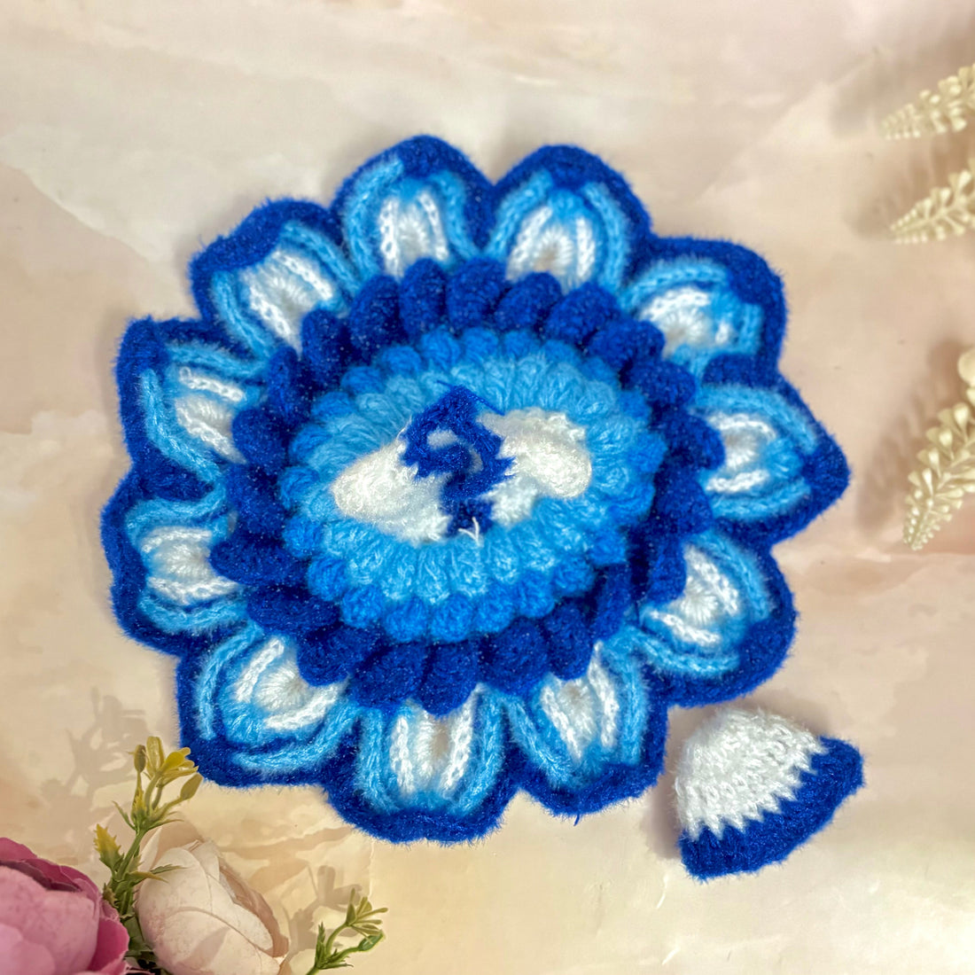 Handmade Neelposhak Woollen Laddu Gopal Dress - Designer Kanha Ji Poshak for Bal Gopal & Krishna Ji | Fancy Janmashtami Outfit