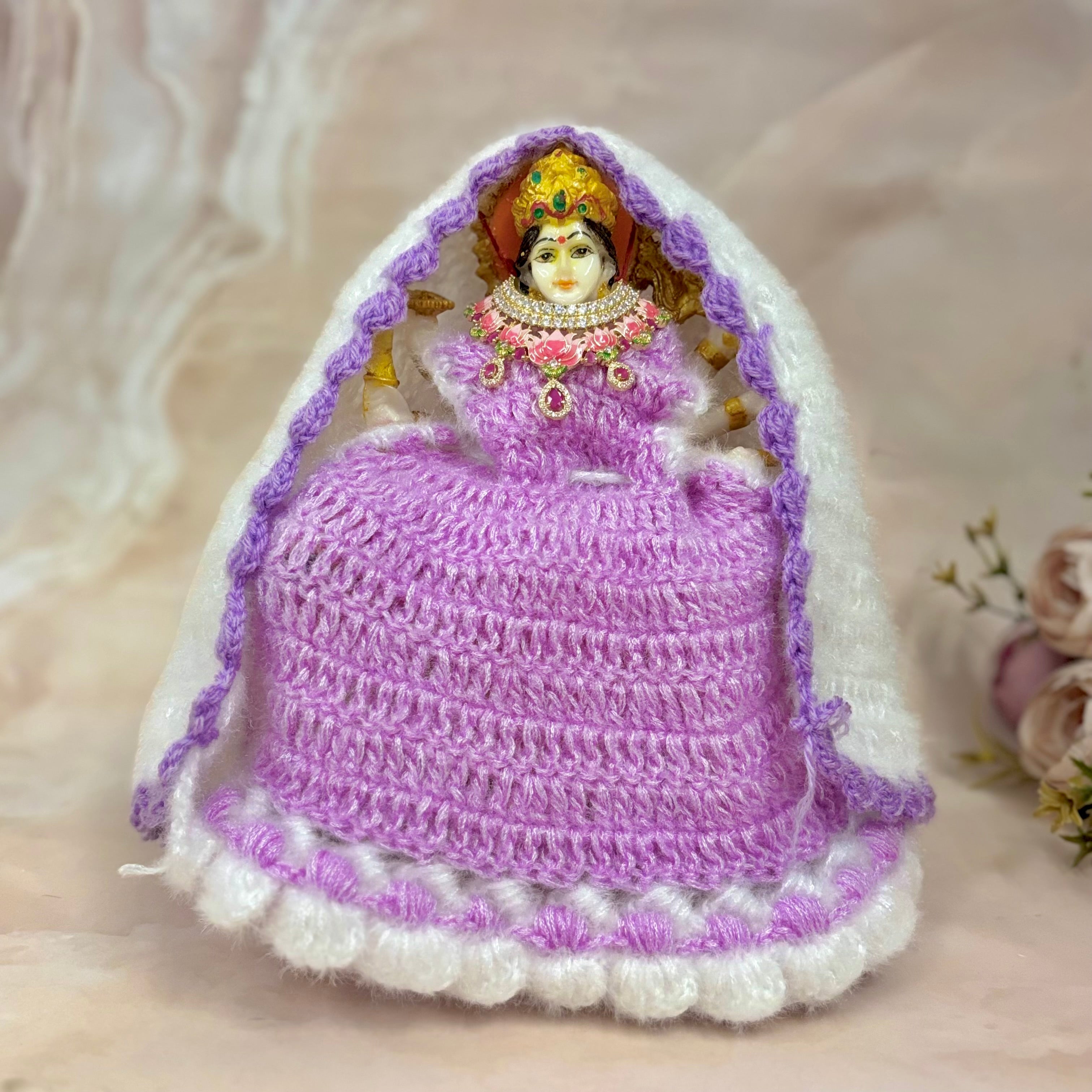 Handmade Komalshree Designer Woollen Dress for Laddu Gopal, Kanha Ji, and Bal Gopal - Fancy Poshak for Janmashtami Festival