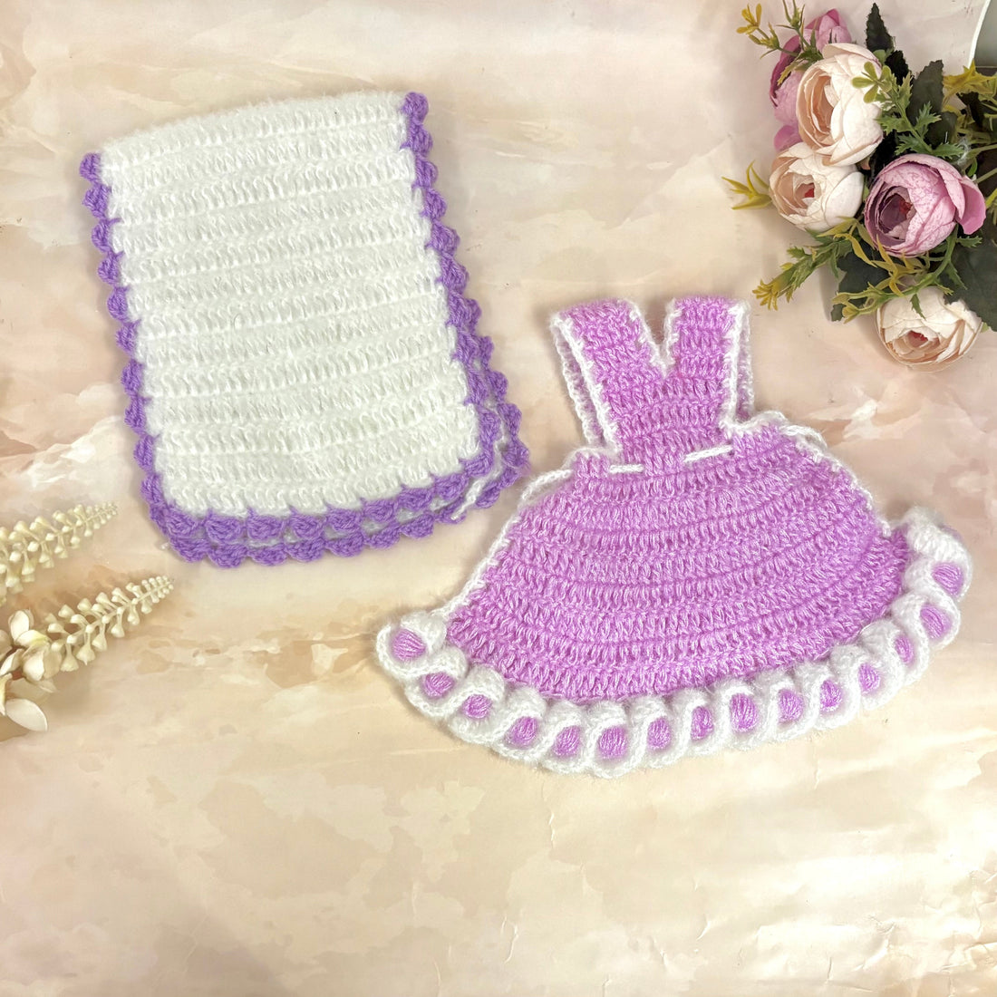 Handmade Komalshree Designer Woollen Dress for Laddu Gopal, Kanha Ji, and Bal Gopal - Fancy Poshak for Janmashtami Festival