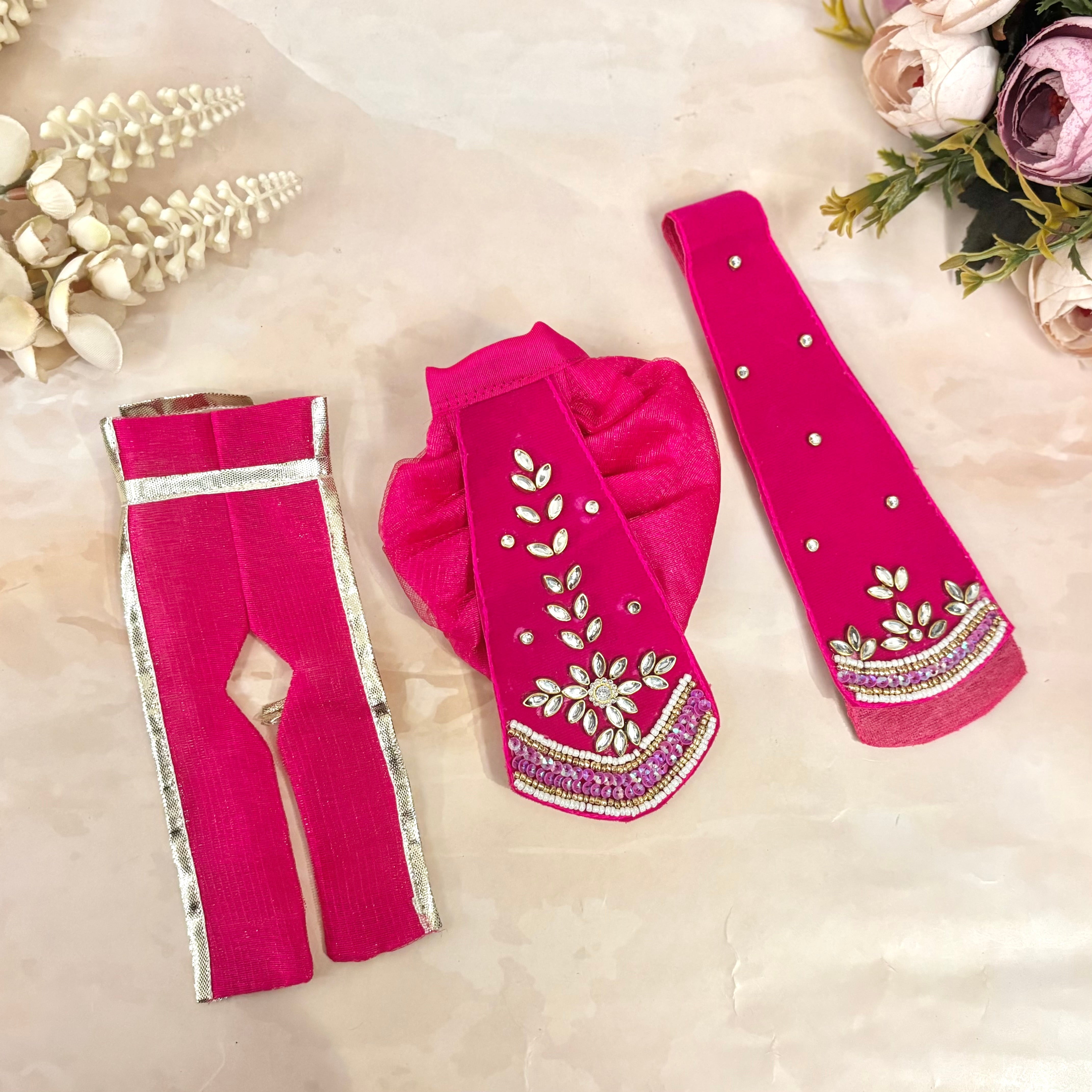 Handmade Designer Raspriya Radha Krishna Dress - Fancy Laddu Gopal Dress, Kanha Ji Poshak, Bal Gopal Dress for Janmashtami Festival
