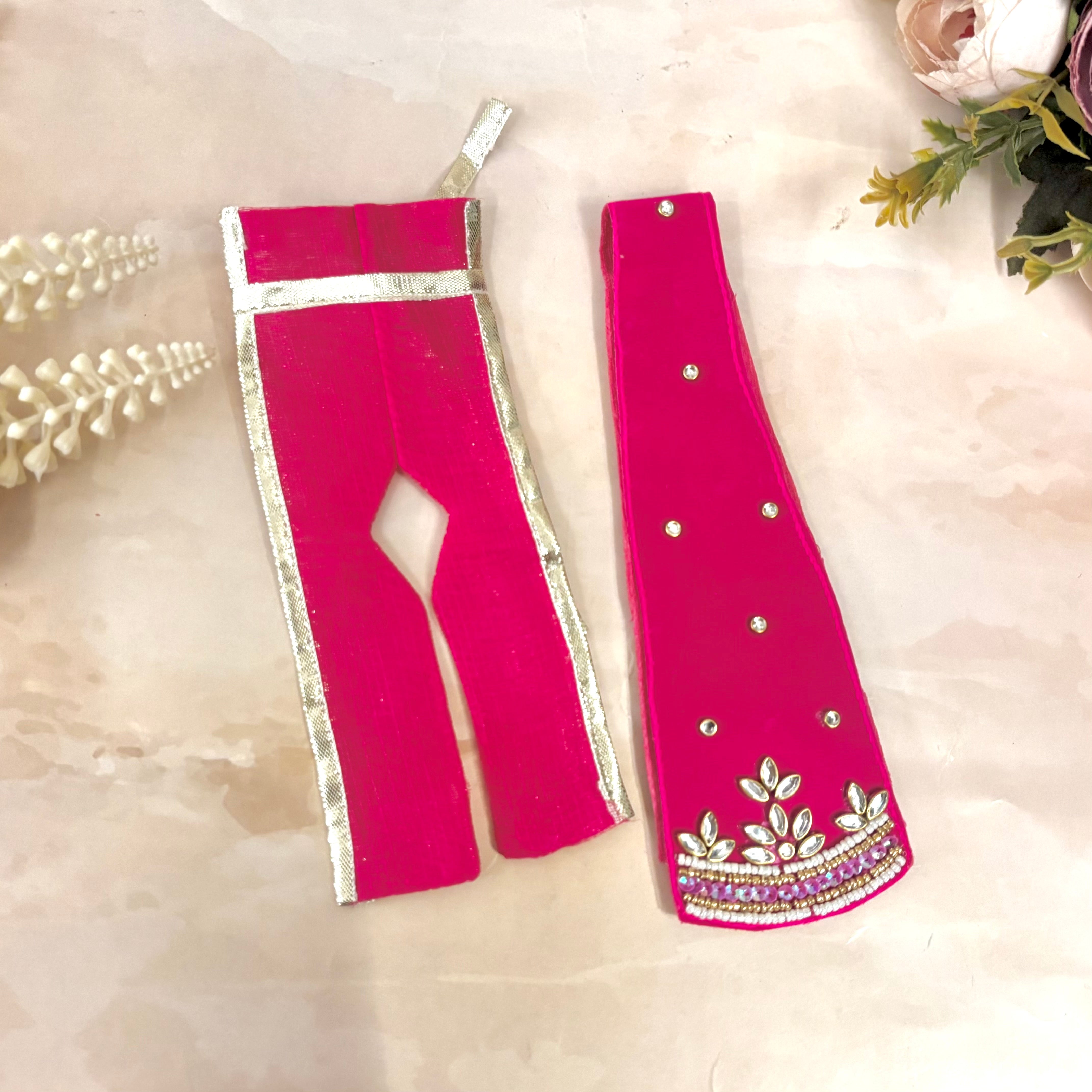 Handmade Designer Raspriya Radha Krishna Dress - Fancy Laddu Gopal Dress, Kanha Ji Poshak, Bal Gopal Dress for Janmashtami Festival