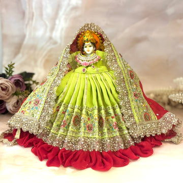 Handmade Haritima Mata Rani Dress - Designer Laddu Gopal Dress, Fancy Kanha Ji Poshak for Janmashtami, Bal Gopal & Krishna Ji Dress