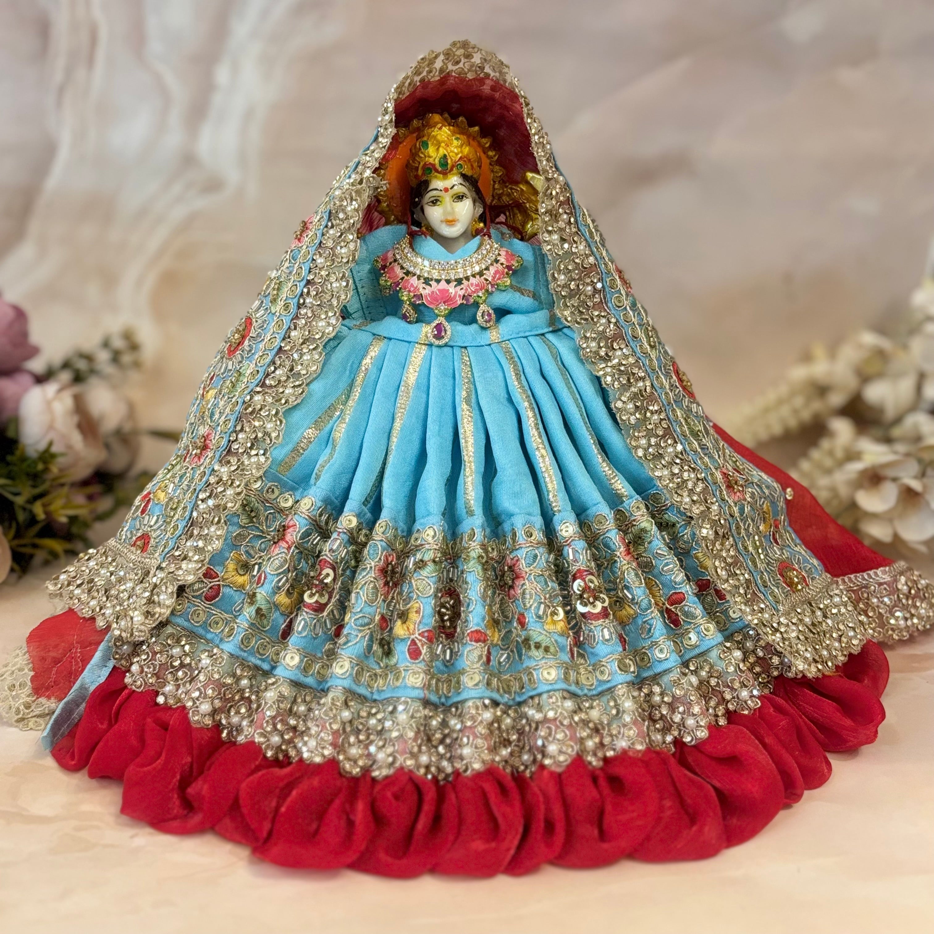 Handmade Kanakprabha Mata Rani Dress - Designer Laddu Gopal Poshak for Janmashtami | Fancy Bal Gopal & Krishna Ji Dress