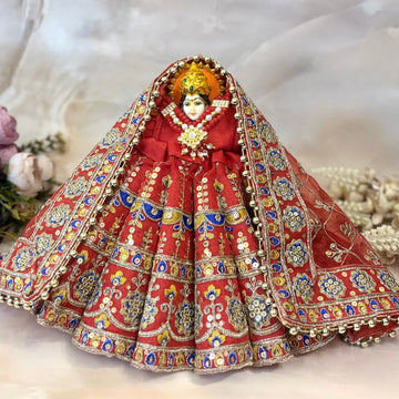 Handmade Designer Rajvijaya Mata Rani Dress - Elegant Laddu Gopal Dress, Kanha Ji Poshak & Bal Gopal Dress for Janmashtami Festival