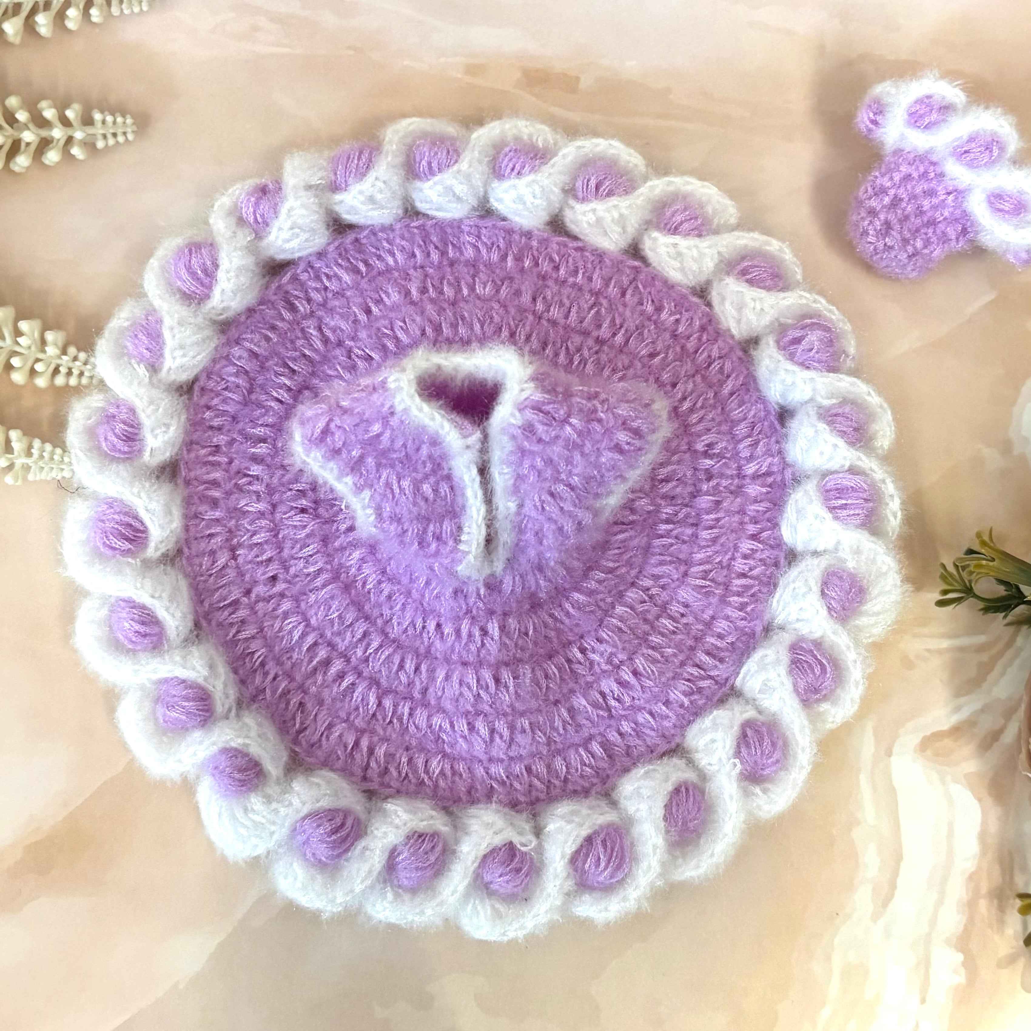 Handmade Lavender Woollen Laddu Gopal Dress - Designer Kanha Ji Poshak for Janmashtami, Fancy Bal Gopal Dress, Krishna Ji Outfit