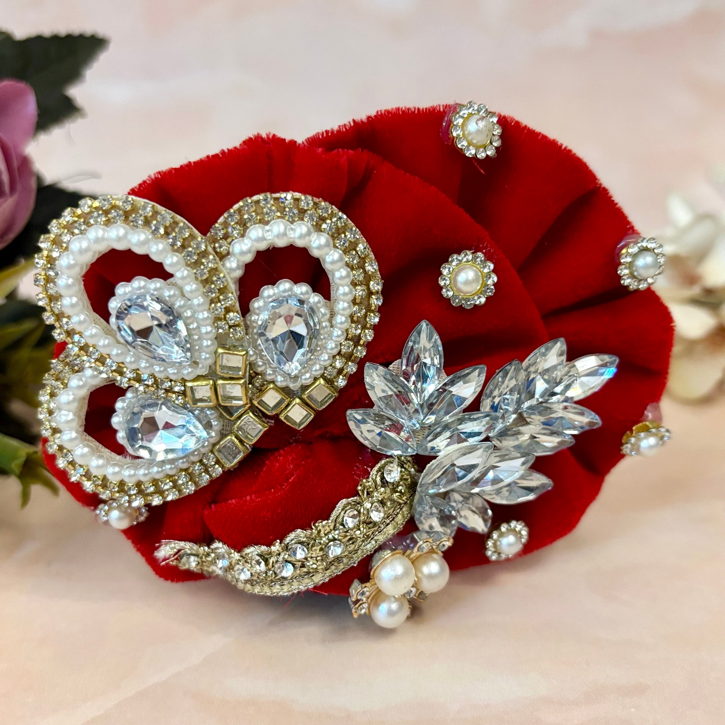 Handmade Rajwadi Velvet Laddu Gopal Dress - Designer Kanha Ji Poshak for Janmashtami, Fancy Bal Gopal Dress, Krishna Ji Dress
