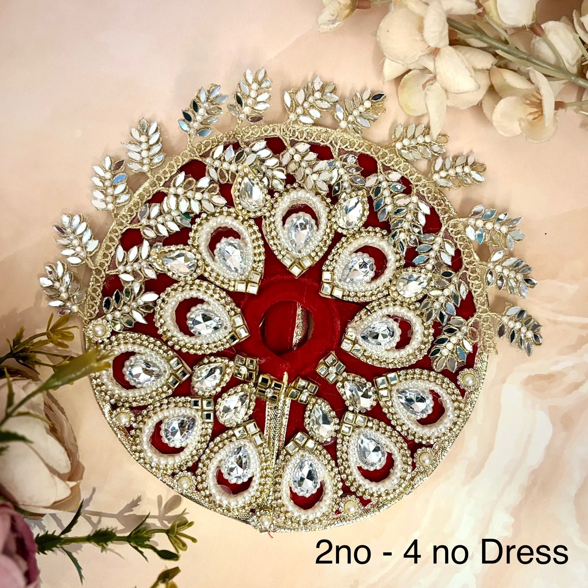 Handmade Rajwadi Velvet Laddu Gopal Dress - Designer Kanha Ji Poshak for Janmashtami, Fancy Bal Gopal Dress, Krishna Ji Dress
