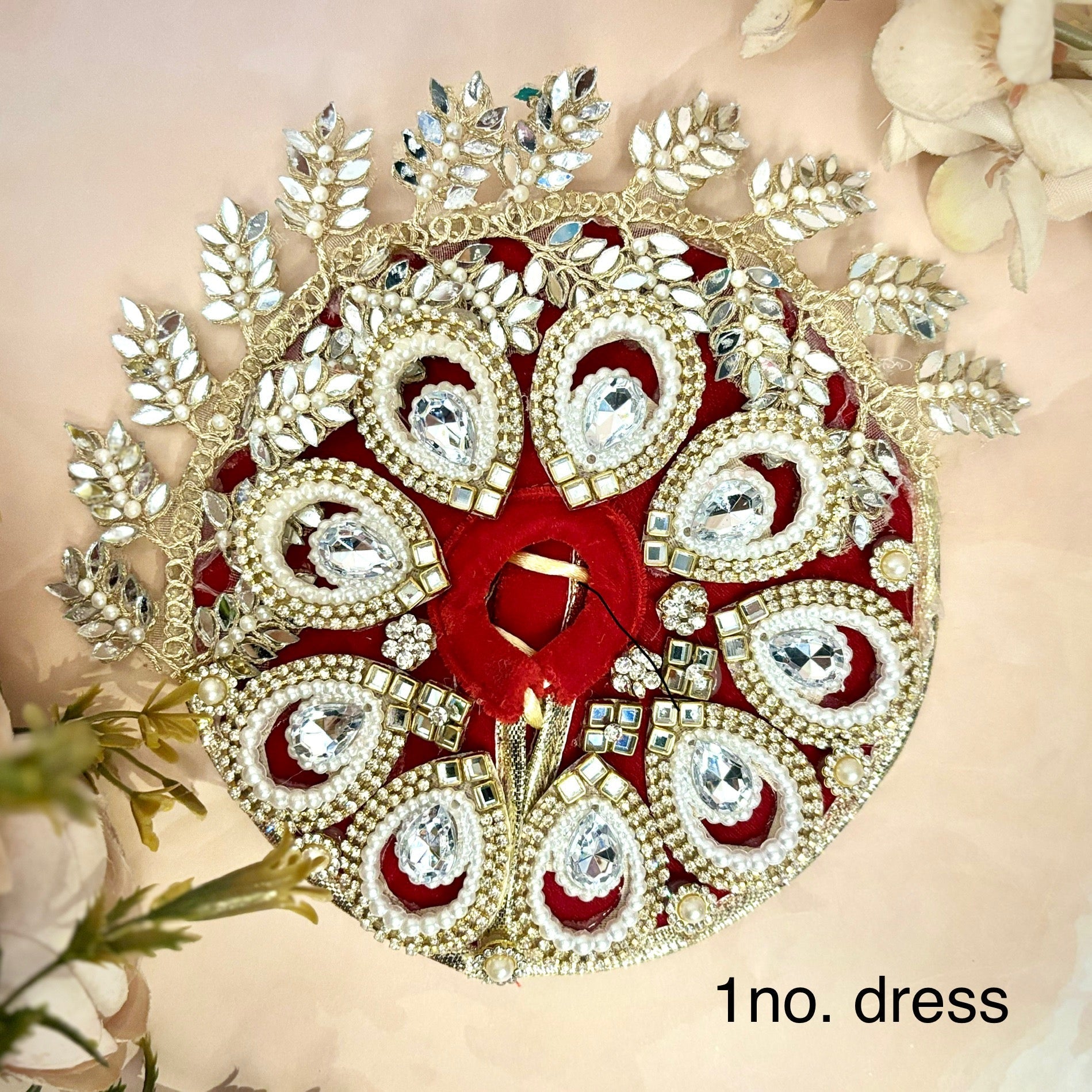 Handmade Rajwadi Velvet Laddu Gopal Dress - Designer Kanha Ji Poshak for Janmashtami, Fancy Bal Gopal Dress, Krishna Ji Dress