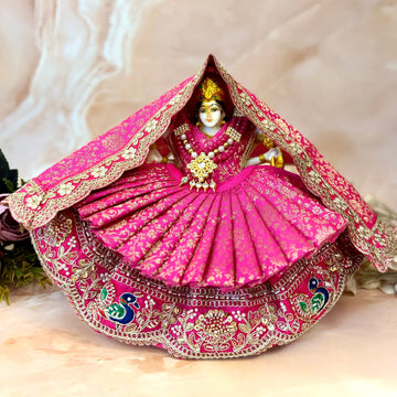Handmade Rajshri Mata Rani Dress - Designer Laddu Gopal Poshak, Fancy Kanha Ji Dress for Janmashtami, Bal Gopal & Krishna Ji Celebration
