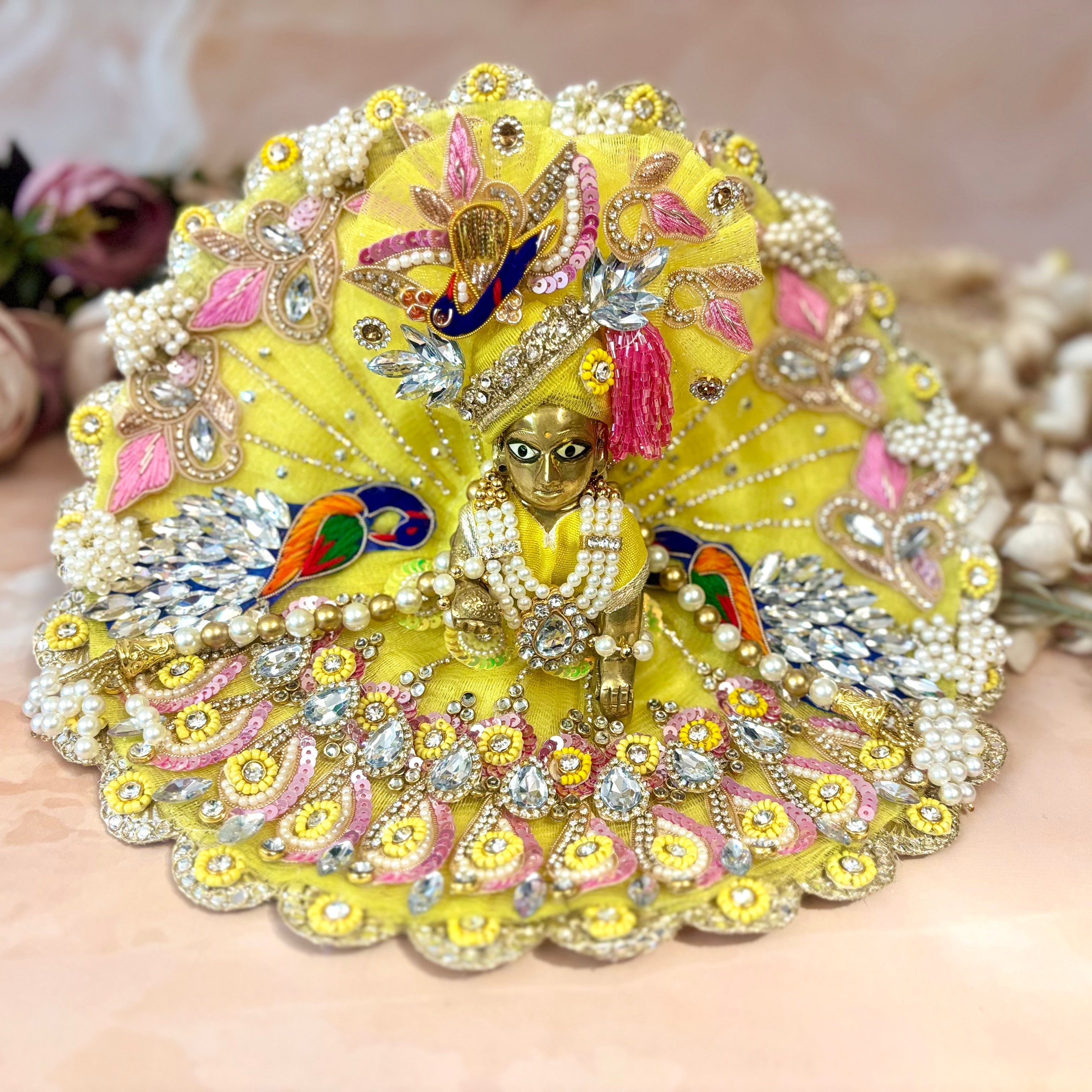 Handmade Designer Laddu Gopal Dress | Fancy Kanha Ji Poshak for Janmashtami | Bal Gopal & Krishna Ji Dress for Festivals