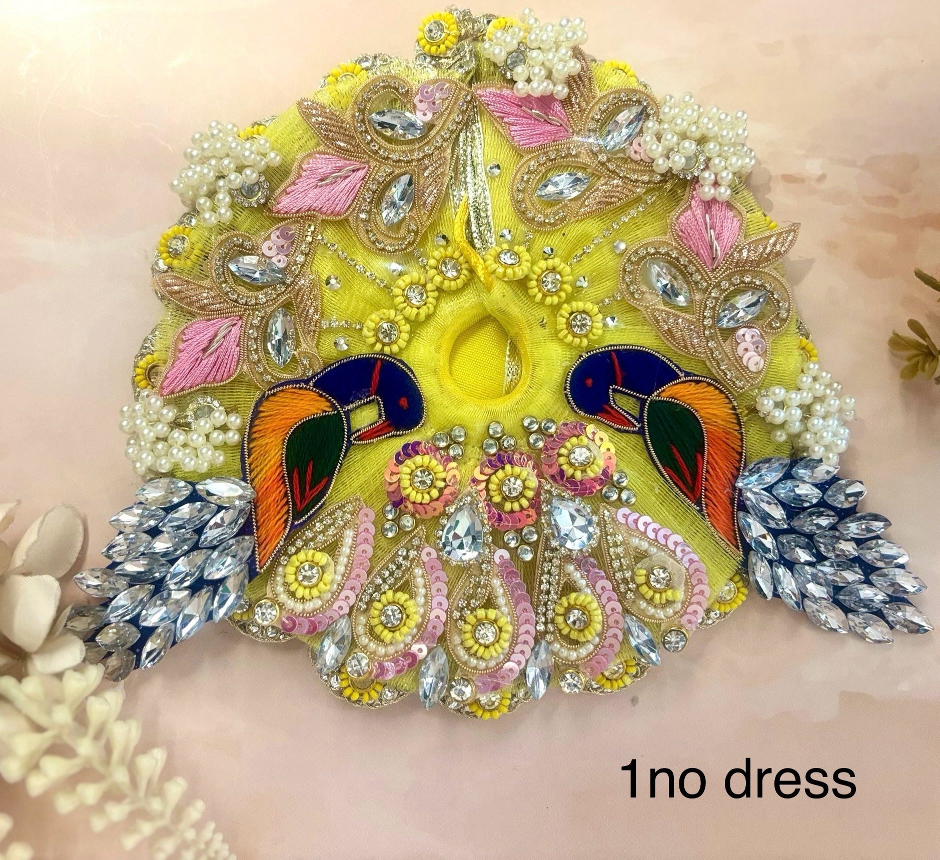 Handmade Kanak Roop Laddu Gopal Dress - Designer Bal Gopal Poshak for Janmashtami Festival | Fancy Krishna Ji Dress for Kids
