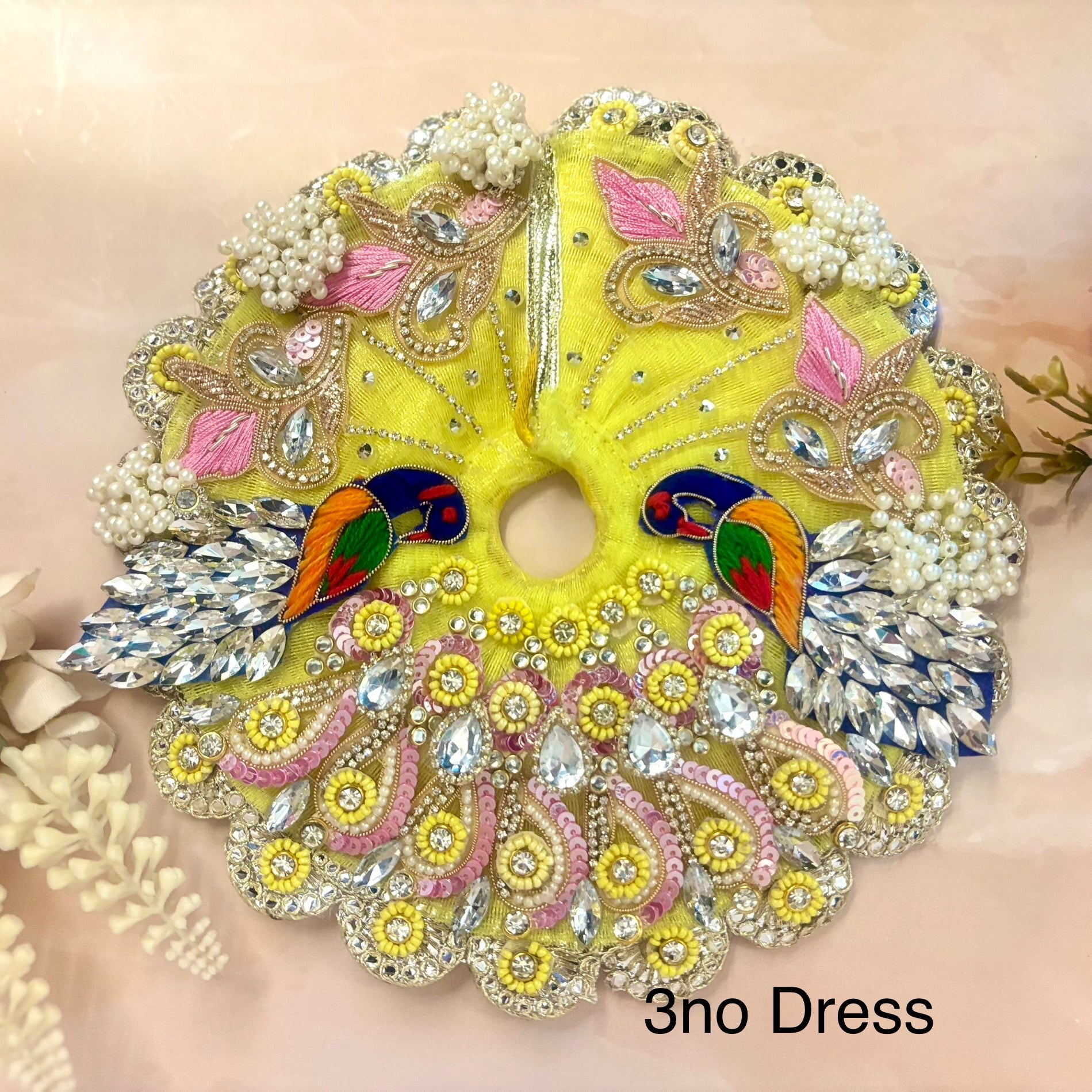 Handmade Kanak Roop Laddu Gopal Dress - Designer Bal Gopal Poshak for Janmashtami Festival | Fancy Krishna Ji Dress for Kids