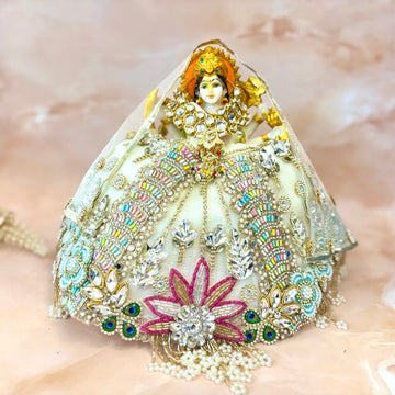 Handmade Chandri Mata Rani Dress - Designer Laddu Gopal Dress, Kanha Ji Poshak, and Bal Gopal Dress for Janmashtami Festival