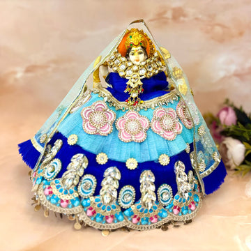 Handmade Neelanjana Mata Rani Dress - Designer Laddu Gopal Poshak for Janmashtami, Fancy Kanha Ji Dress, Bal Gopal & Krishna Ji Outfit