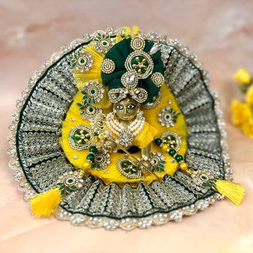 Handmade Yellow Laddu Gopal Dress - Designer Kanha Ji Poshak for Janmashtami, Fancy Bal Gopal Dress, Krishna Ji Outfit