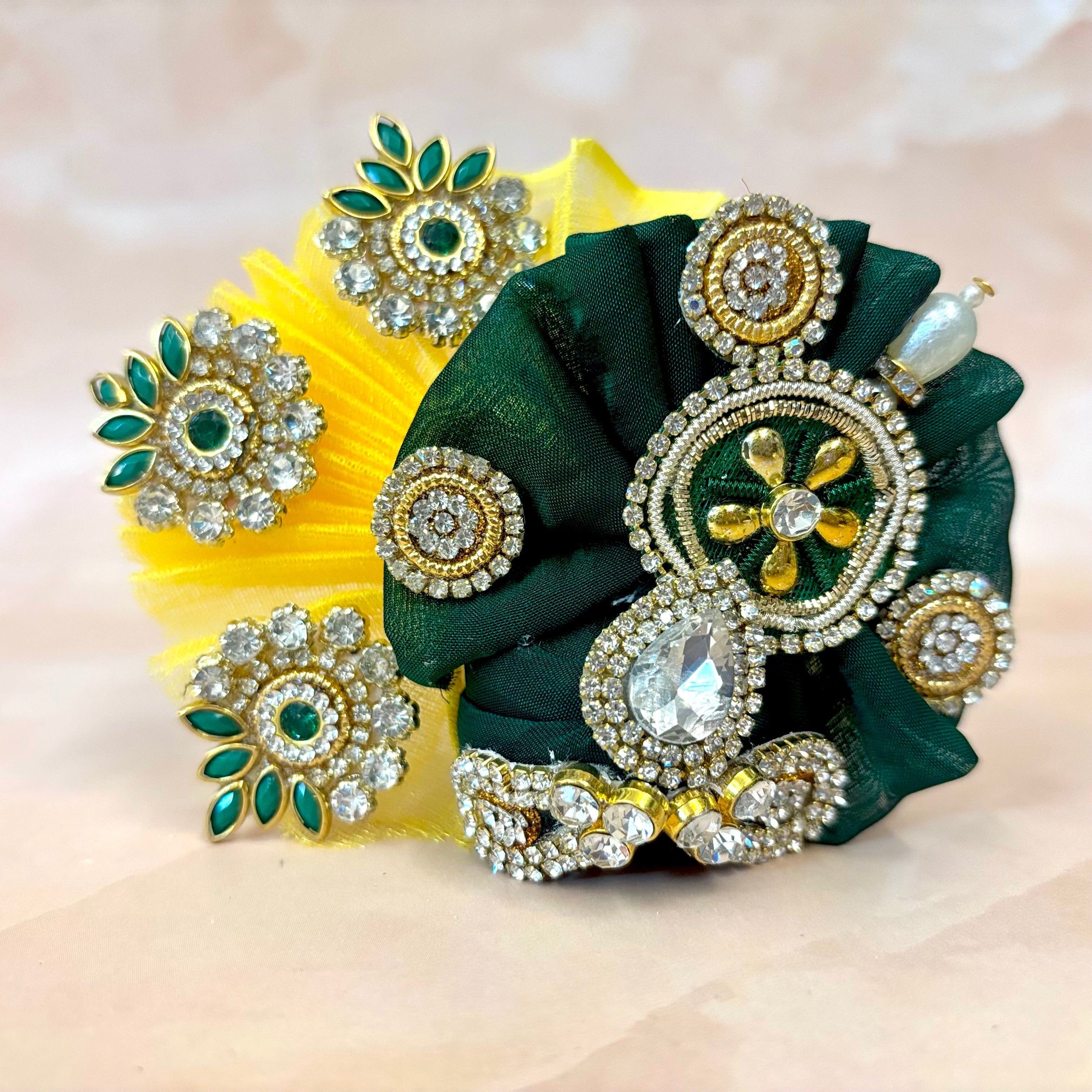 Handmade Yellow Laddu Gopal Dress - Designer Kanha Ji Poshak for Janmashtami, Fancy Bal Gopal Dress, Krishna Ji Outfit