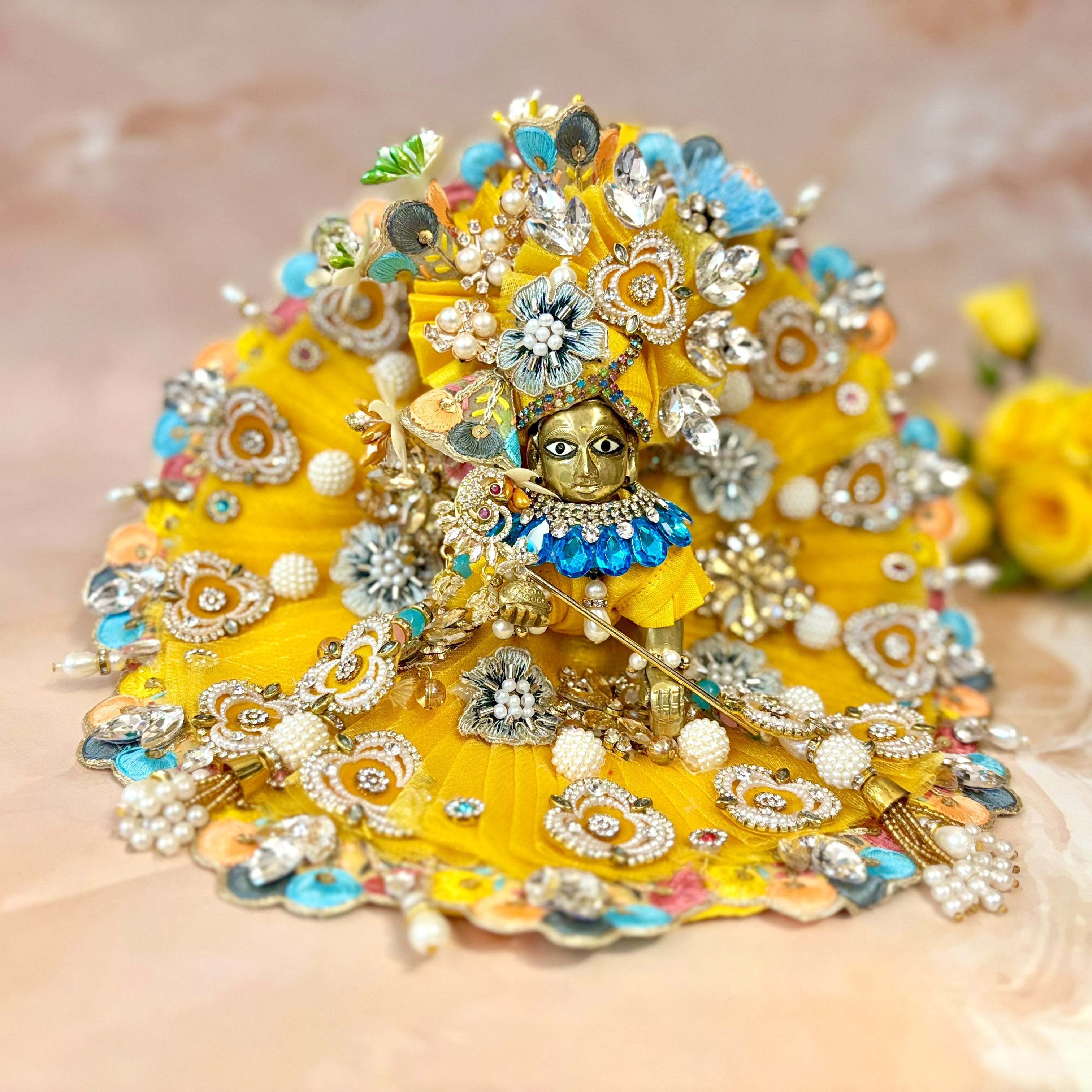 Handmade Designer Laddu Gopal Dress | Fancy Kanha Ji Poshak for Janmashtami | Bal Gopal & Krishna Ji Dress for Festivals