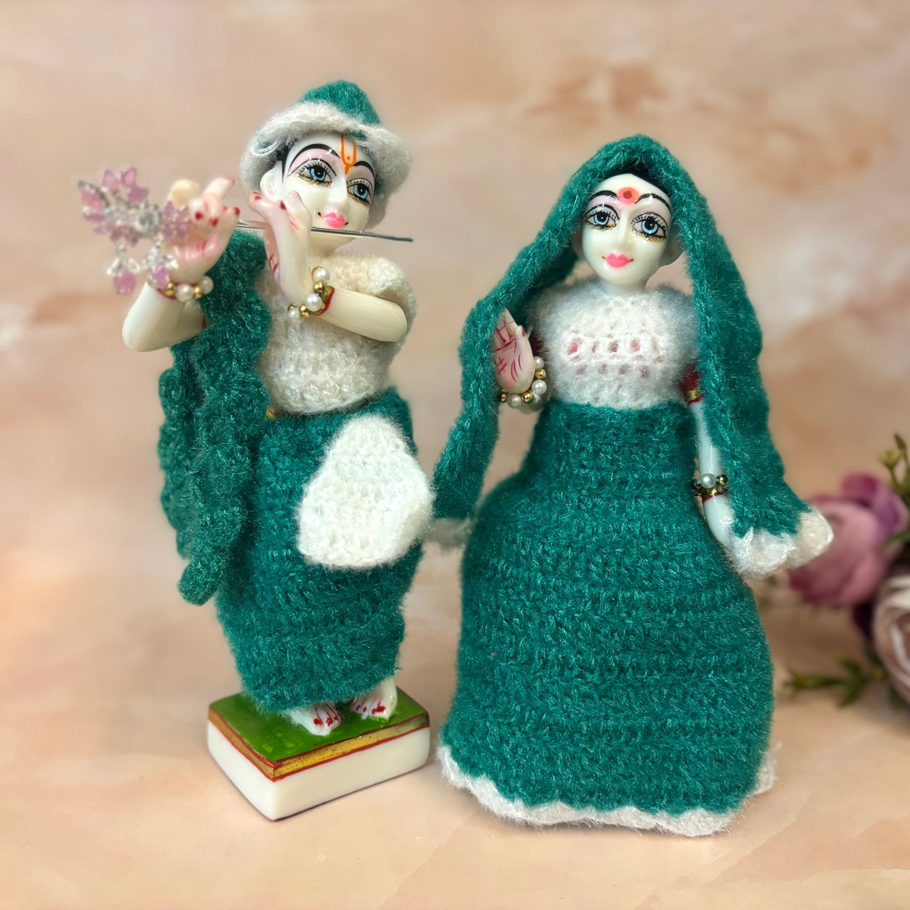 Handmade Rajsi Woollen Laddu Gopal Dress - Designer Kanha Ji Poshak for Janmashtami, Fancy Bal Gopal Dress, Krishna Ji Dress