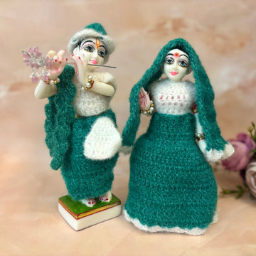 Handmade Rajsi Woollen Laddu Gopal Dress - Designer Kanha Ji Poshak for Janmashtami, Fancy Bal Gopal Dress, Krishna Ji Dress