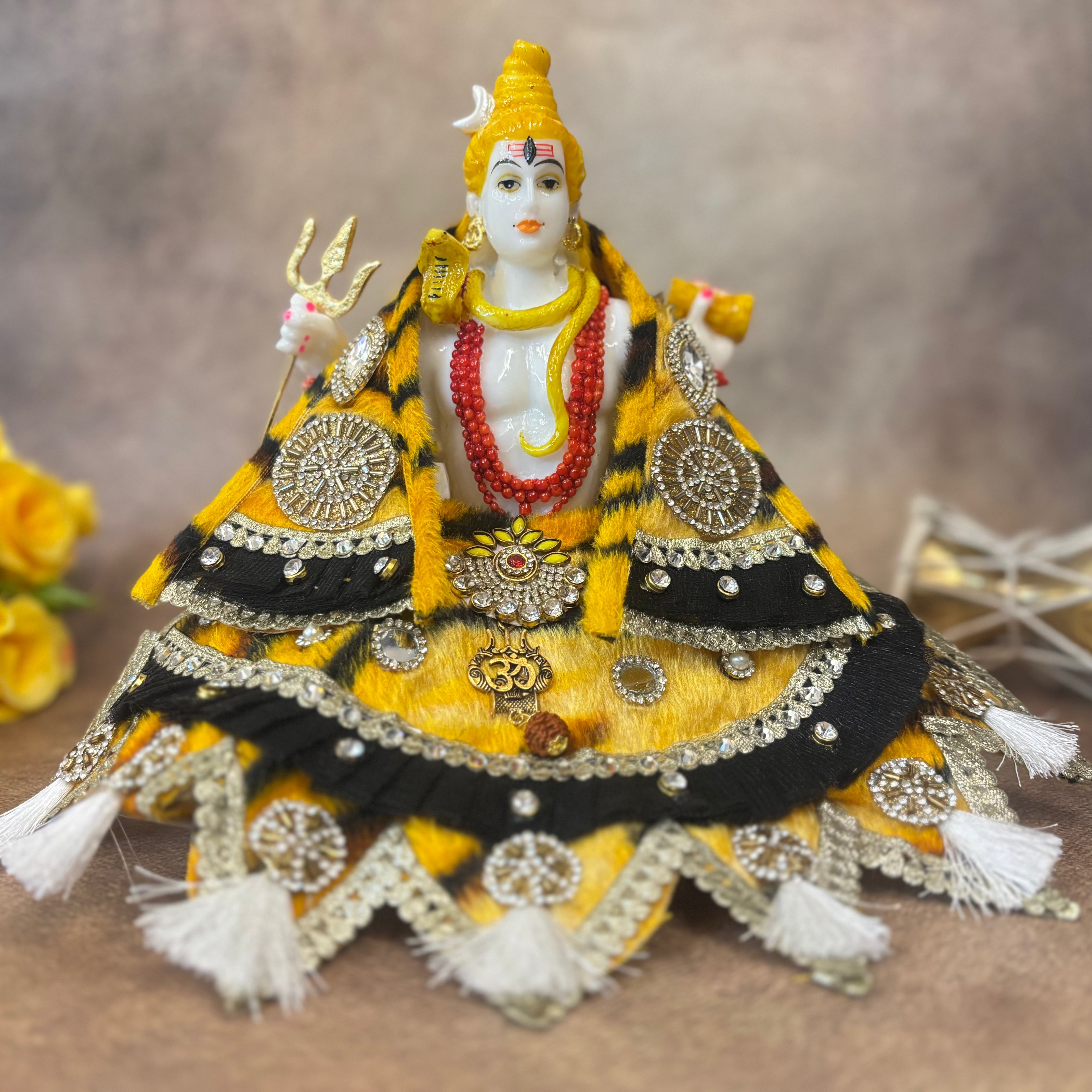 Handmade Shivratri Special Designer Mahadev Dress | Elegant Laddu Gopal Dress, Kanha Ji Poshak, Bal Gopal & Krishna Ji Dress for Festivals