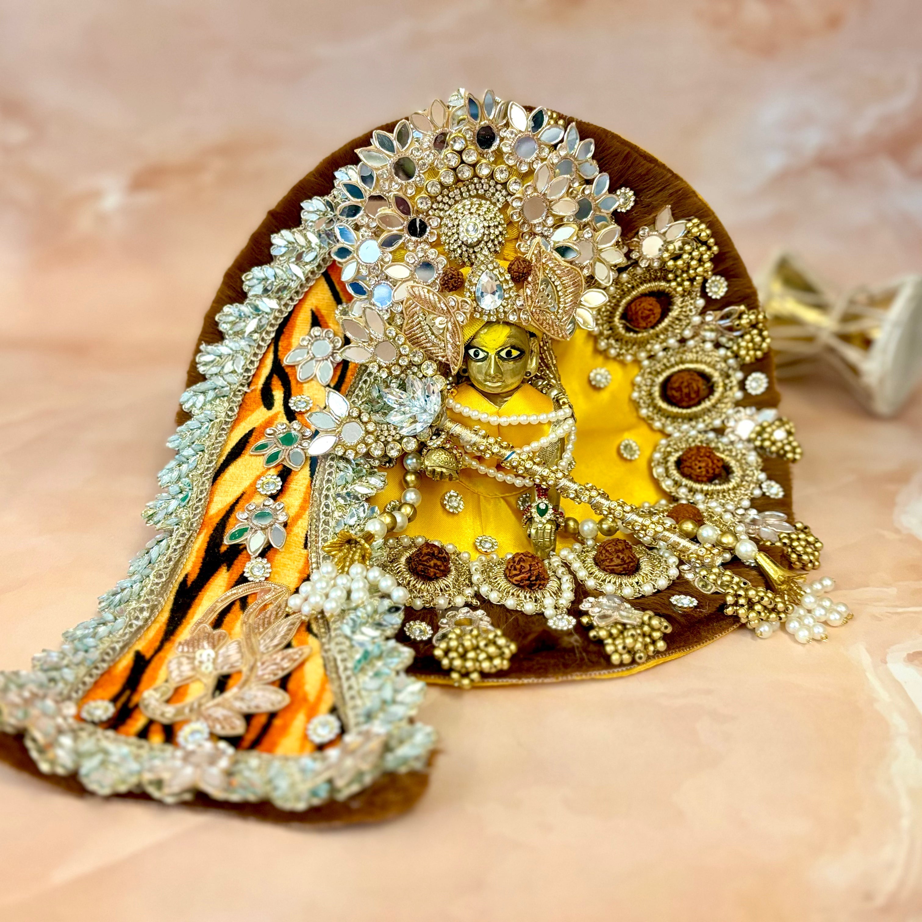 Handmade Shivratri Special Laddu Gopal Dress - Designer Kanha Ji Poshak with Free Bansuri & Patka | Perfect for Janmashtami & Festivals
