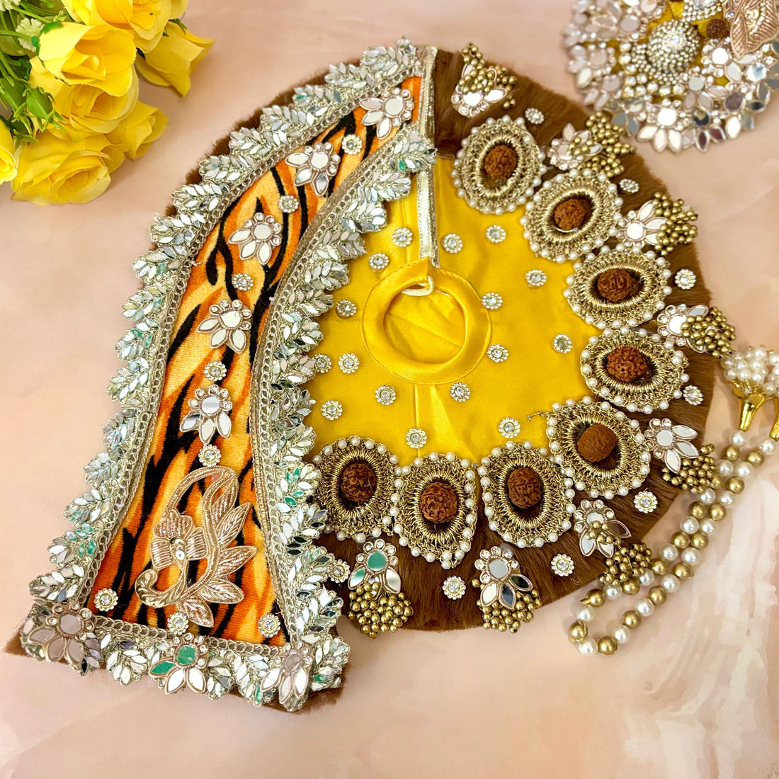 Handmade Shivratri Special Laddu Gopal Dress | Designer Kanha Ji Poshak with Free Bansuri & Patka | Perfect for Janmashtami & Festivals