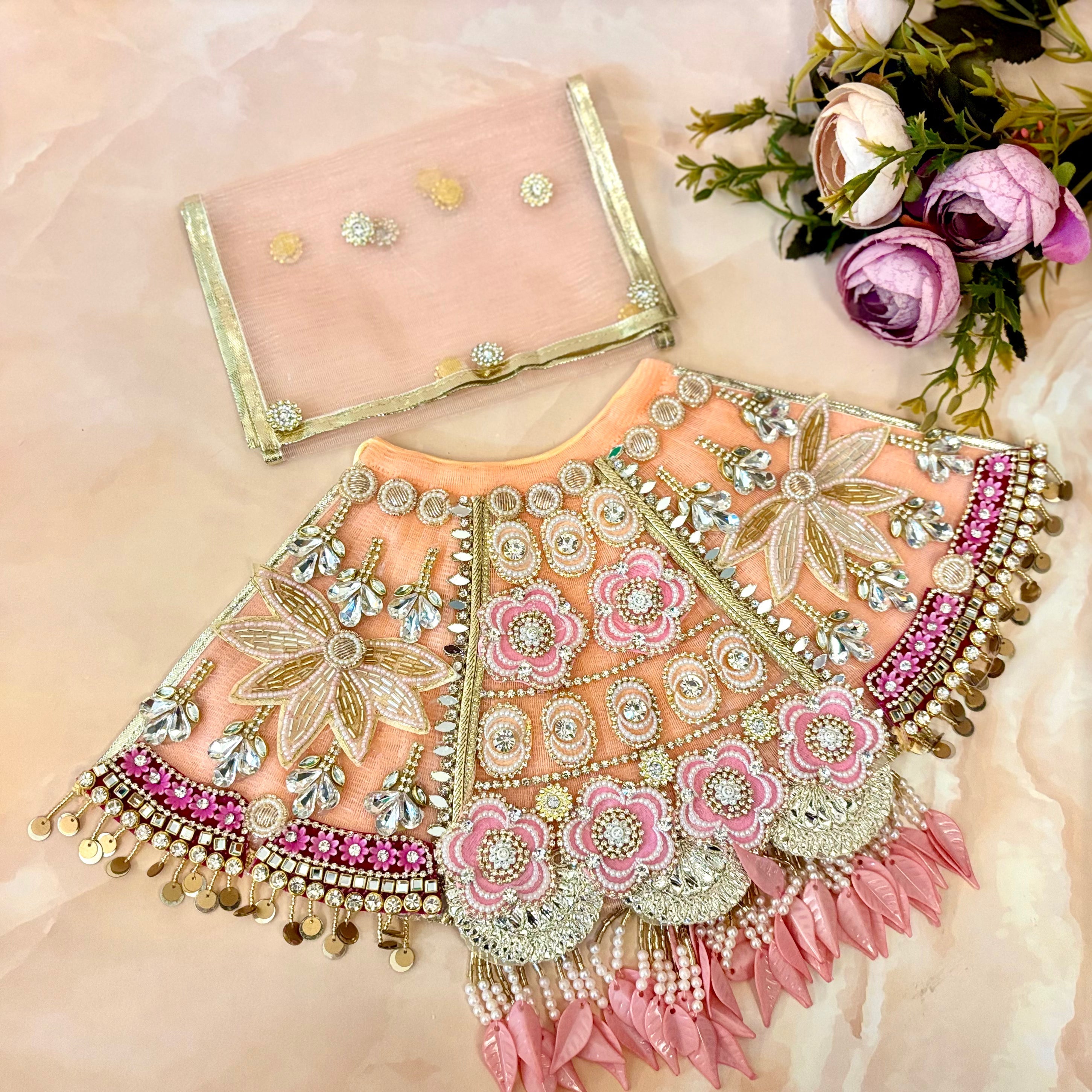 Handmade Designer Laddu Gopal Dress | Fancy Kanha Ji Poshak for Janmashtami | Bal Gopal & Krishna Ji Dress for Festivals