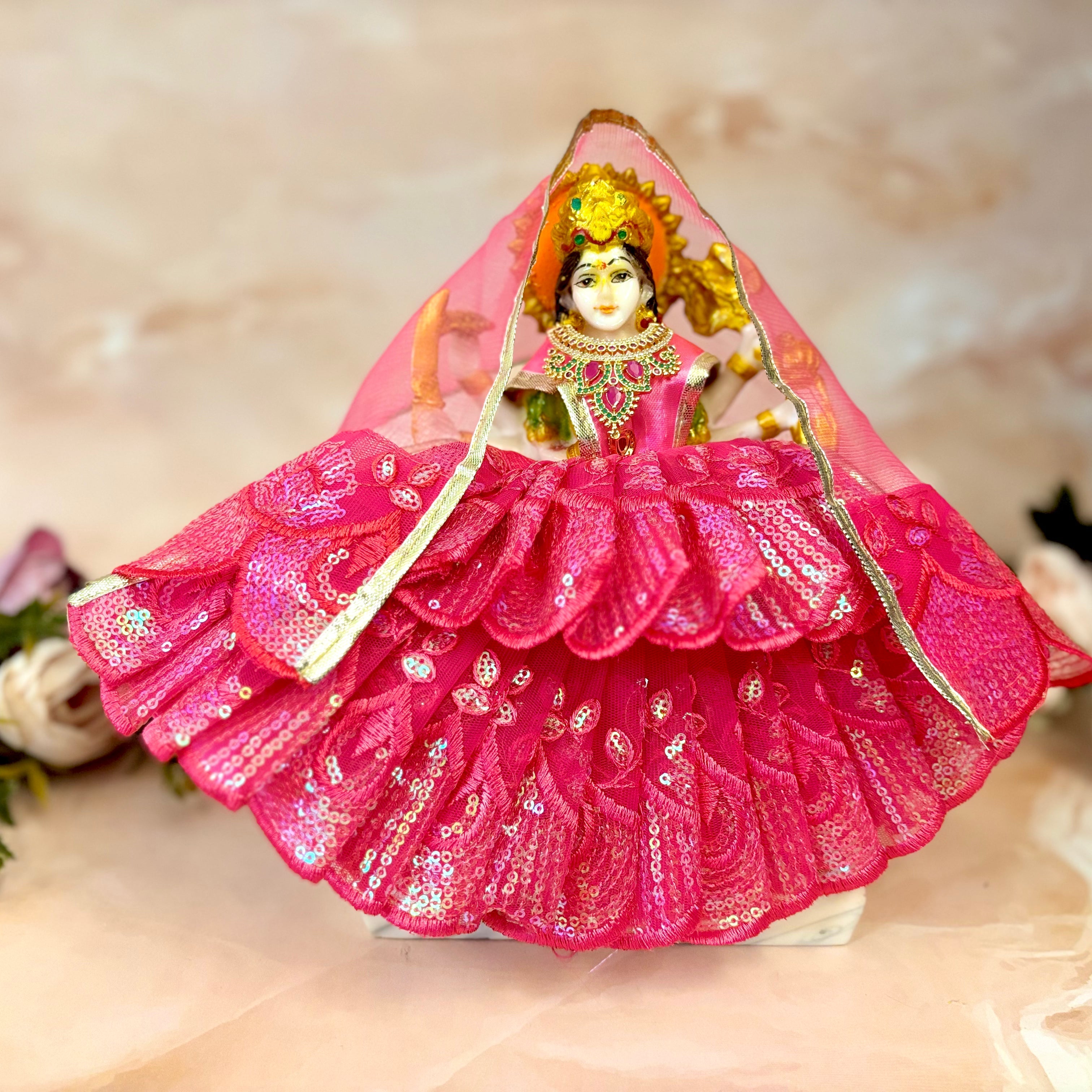 Handmade Laxmi Shringar Mata Rani Dress - Designer Laddu Gopal Dress, Kanha Ji Poshak, Bal Gopal Dress for Janmashtami Festival