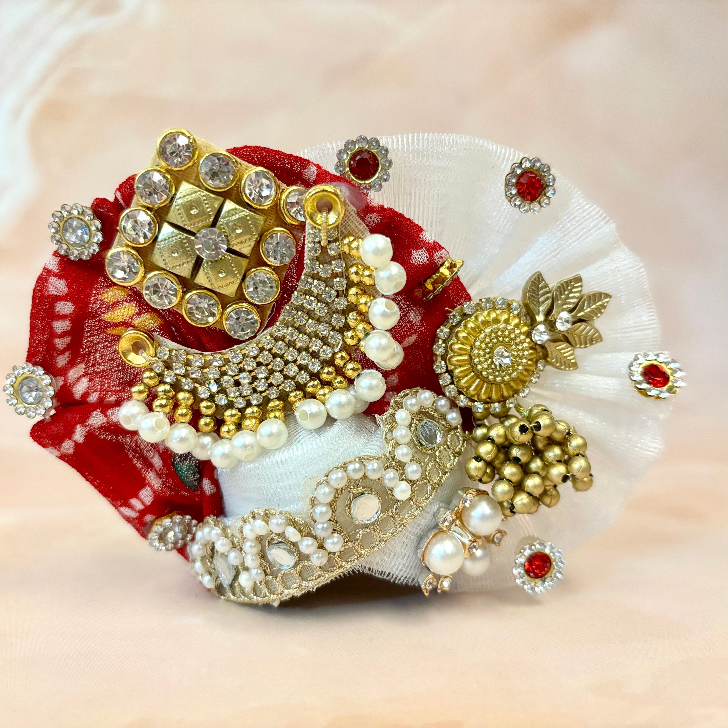 Handmade Lalit Shringar Radha Krishna Dress - Designer Laddu Gopal Poshak, Fancy Kanha Ji Dress for Janmashtami & Festivals, Bal Gopal & Krishna Ji Dress