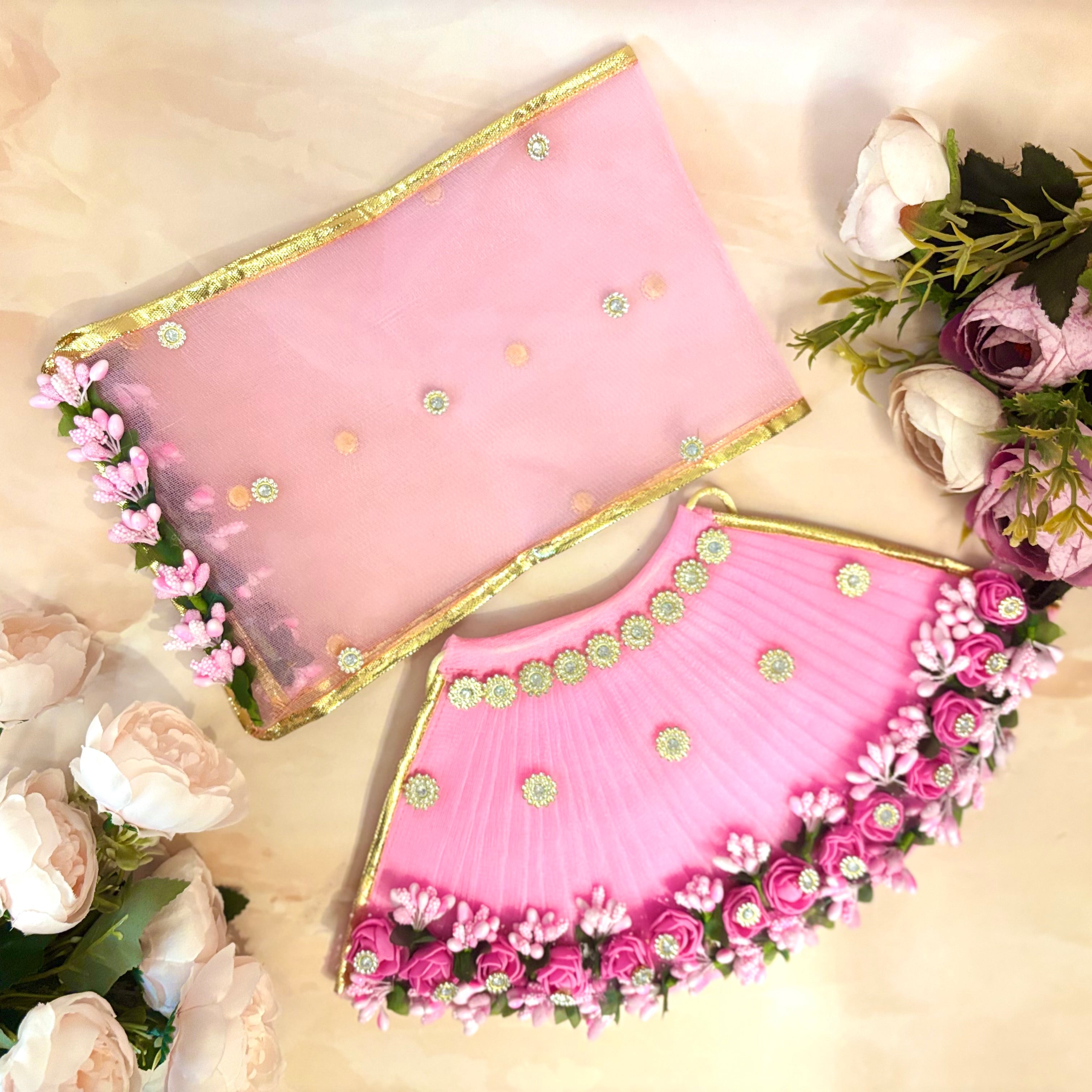 Handmade Designer Gauri Pushp Mata Rani Dress - Perfect for Janmashtami, Laddu Gopal Dress, Kanha Ji Poshak, Bal Gopal Dress & Krishna Ji Dress