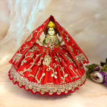 Handmade Ambika Raj Mata Rani Dress - Designer Laddu Gopal Poshak, Fancy Kanha Ji Dress for Janmashtami, Bal Gopal & Krishna Ji Celebrations