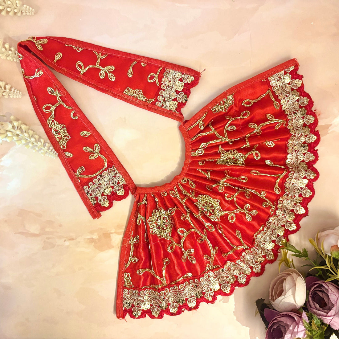 Handmade Ambika Raj Mata Rani Dress - Designer Laddu Gopal Poshak, Fancy Kanha Ji Dress for Janmashtami, Bal Gopal & Krishna Ji Celebrations